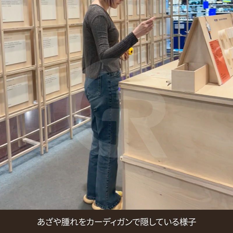 二の腕だけでなく脇やブララインまで考慮した施術範囲