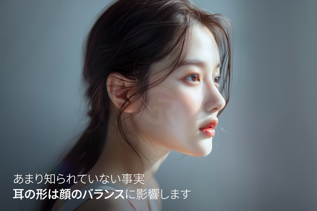 耳の形を整えることで、顔の立体感と左右バランスが向上します。