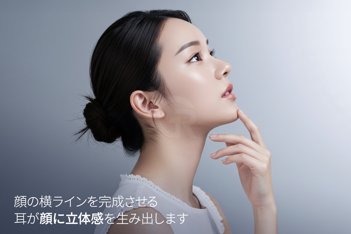 耳整形によって耳の角度が自然に整い、顔全体の印象がより調和します。