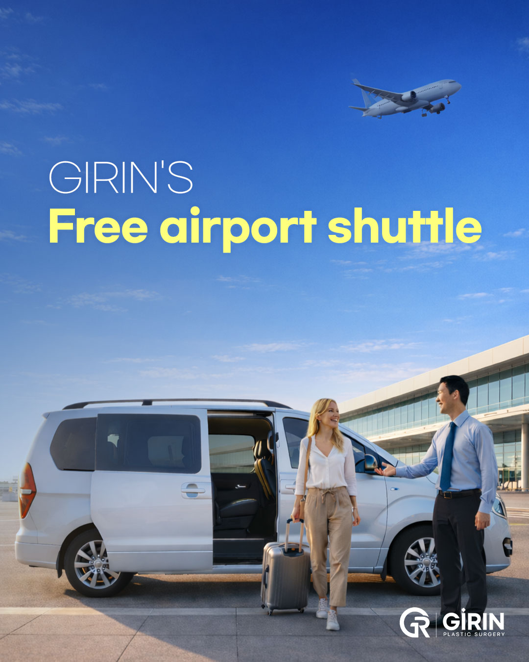 Free Sunday airport shuttle service for Girin Plastic Surgery patients