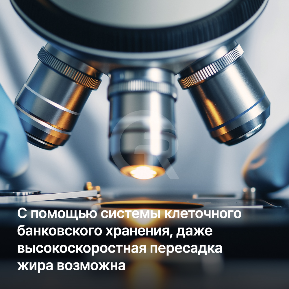Сочетание микрожира со стволовыми клетками помогает улучшить тканевую среду для приживаемости жира.