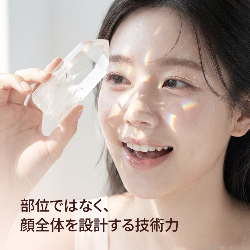 微細な脂肪を複数の層に均一に分散させることで、より自然でなめらかな仕上がりを目指します。
