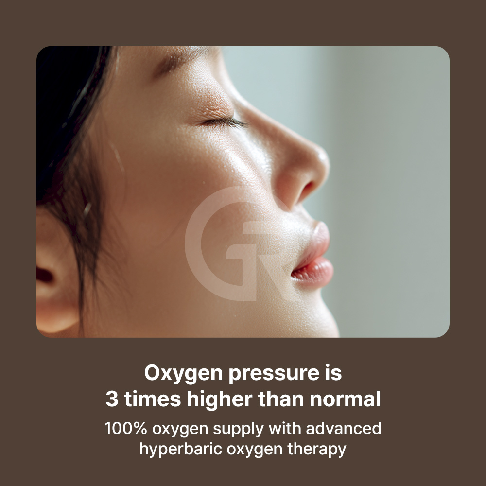 Increased oxygen availability enhances mitochondrial ATP production, which is essential for cellular healing and repair.