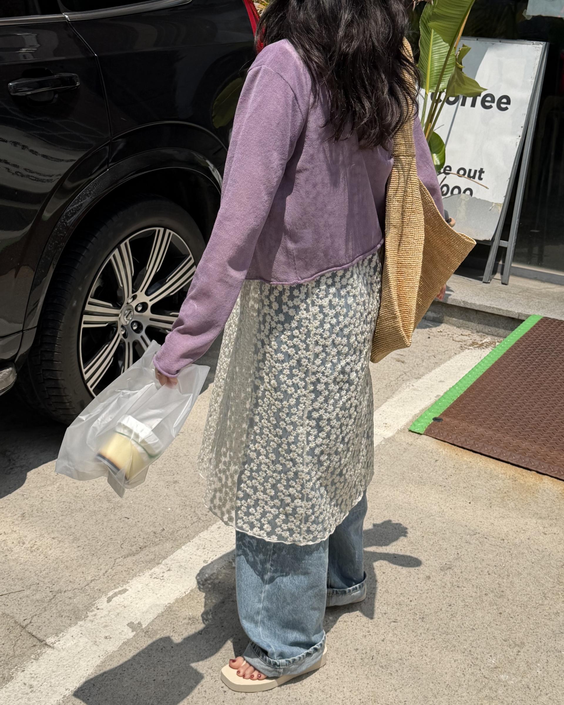 carol summer cardigan (purple)