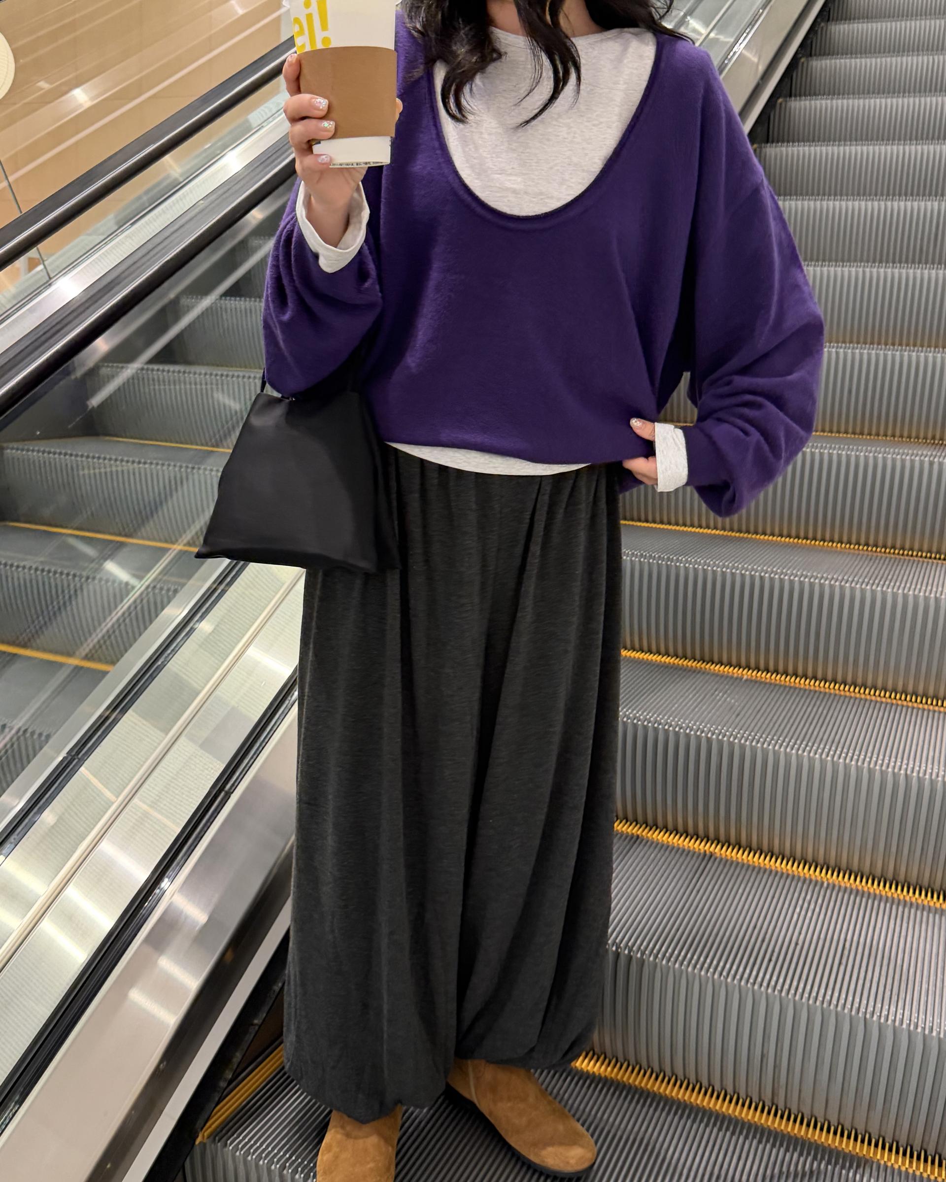 savanna harem pants (purple/charcoal/grey)