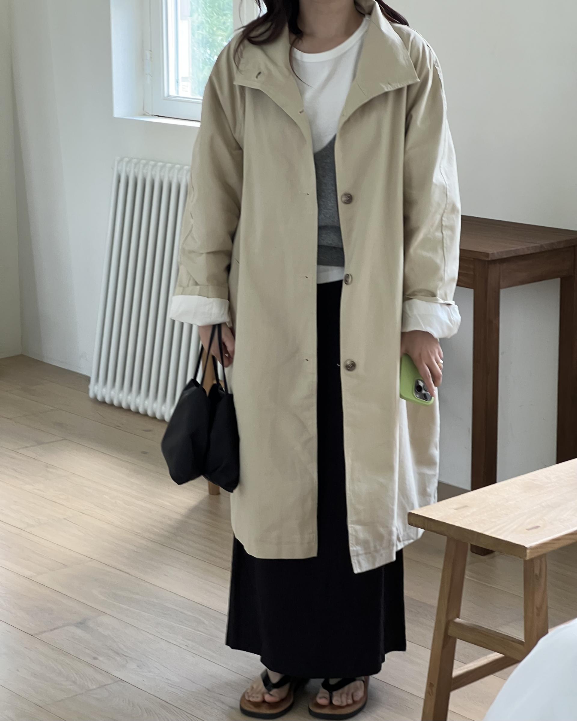base wrinkle skirt (black/cream)