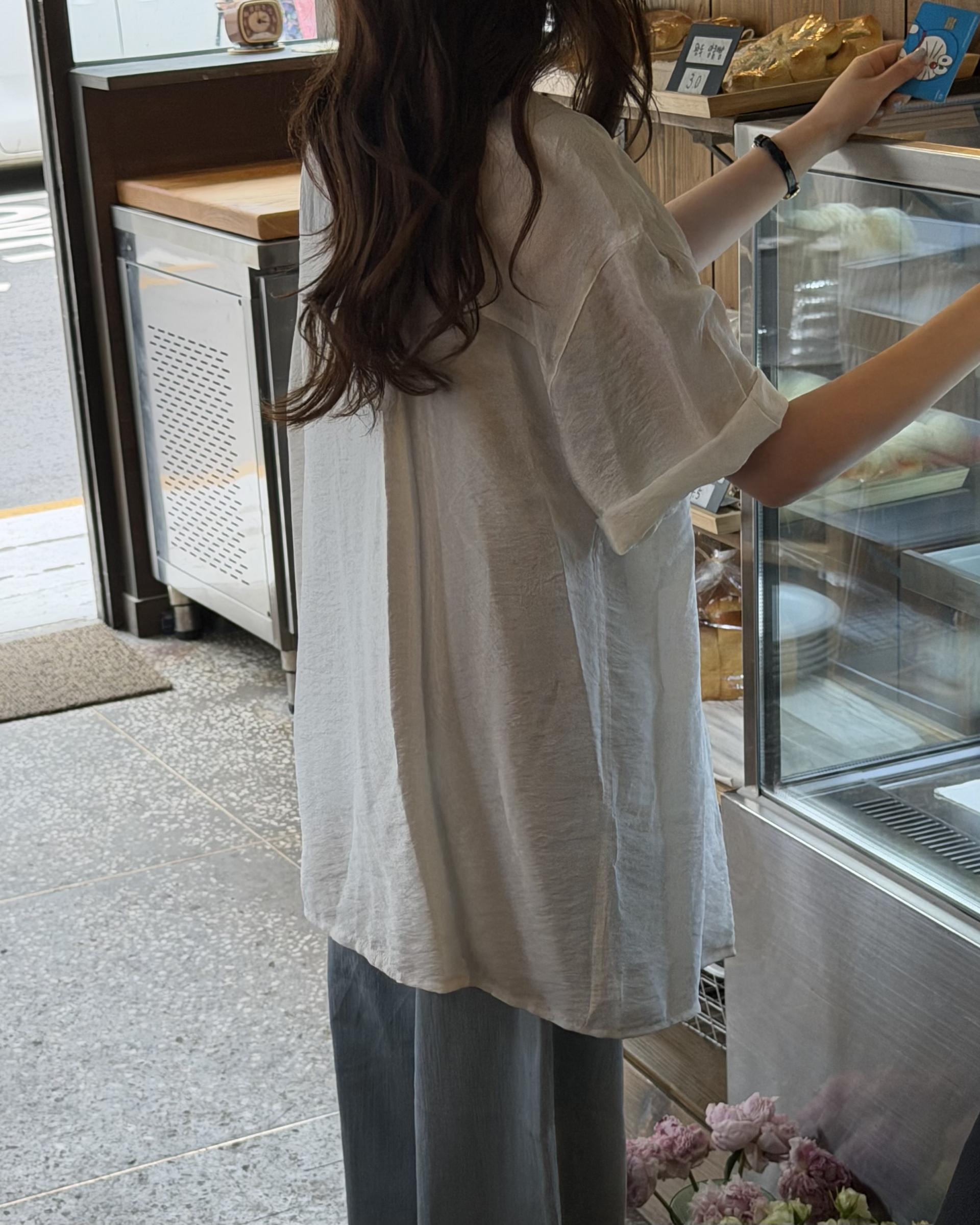 gloss half shirt (cream)