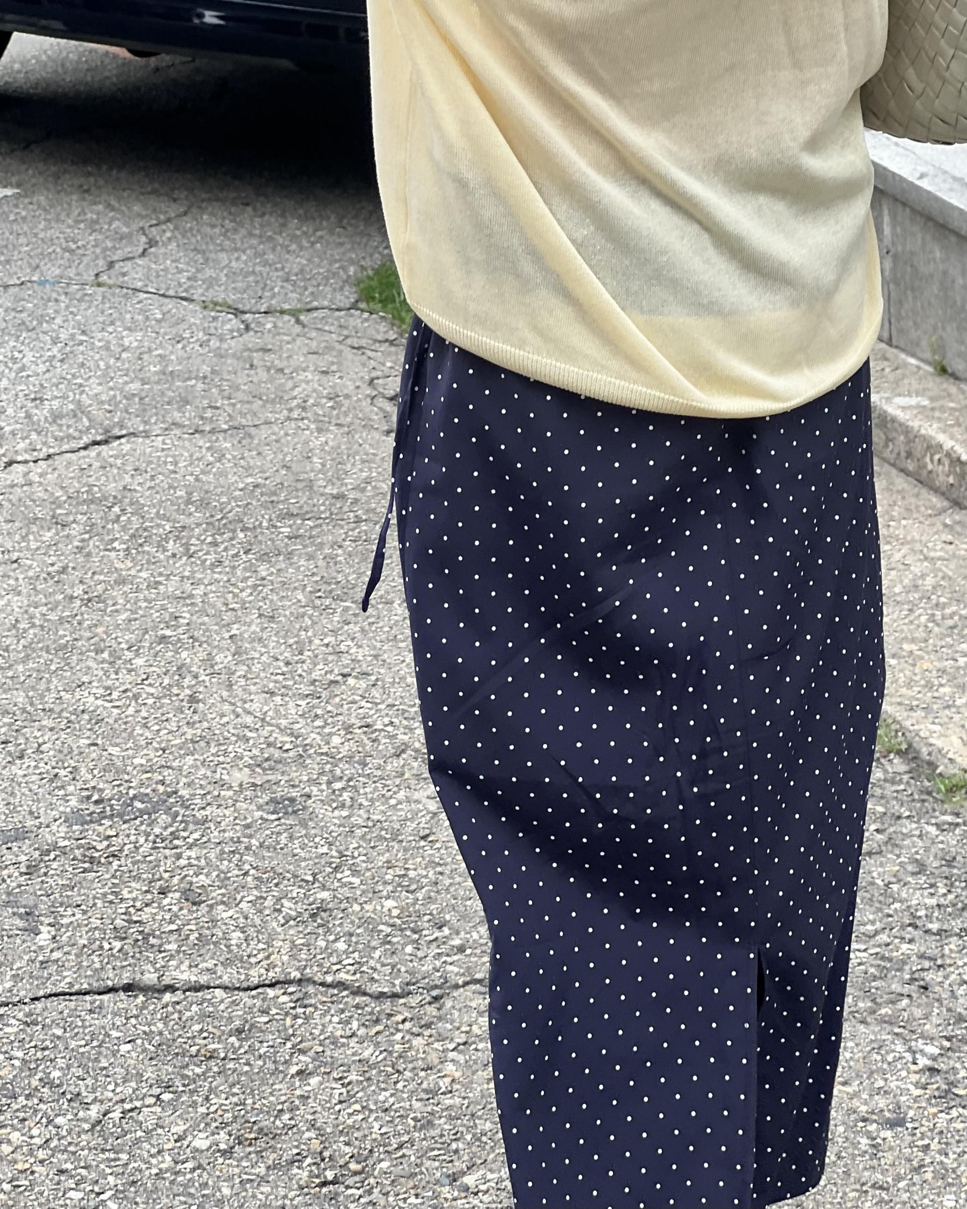 dot maxi skirt
