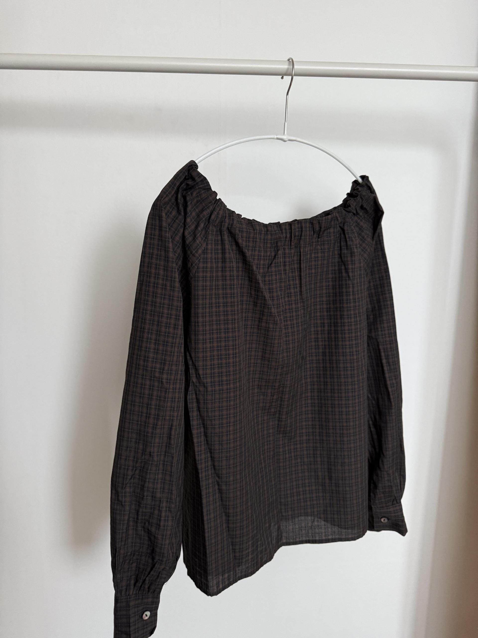 aman check blouse (brown)