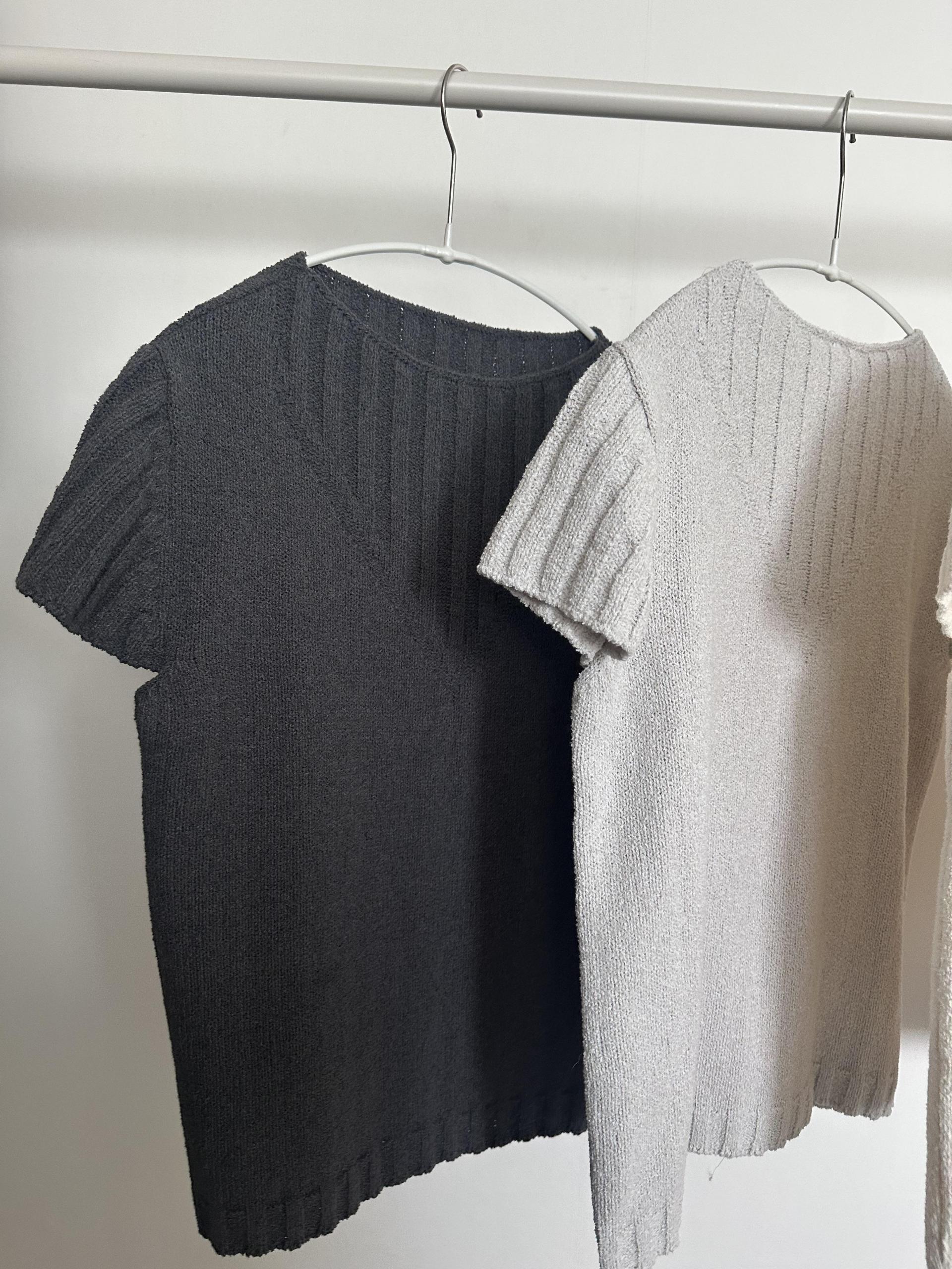 emma half knit (cream/pale grey/charcoal)