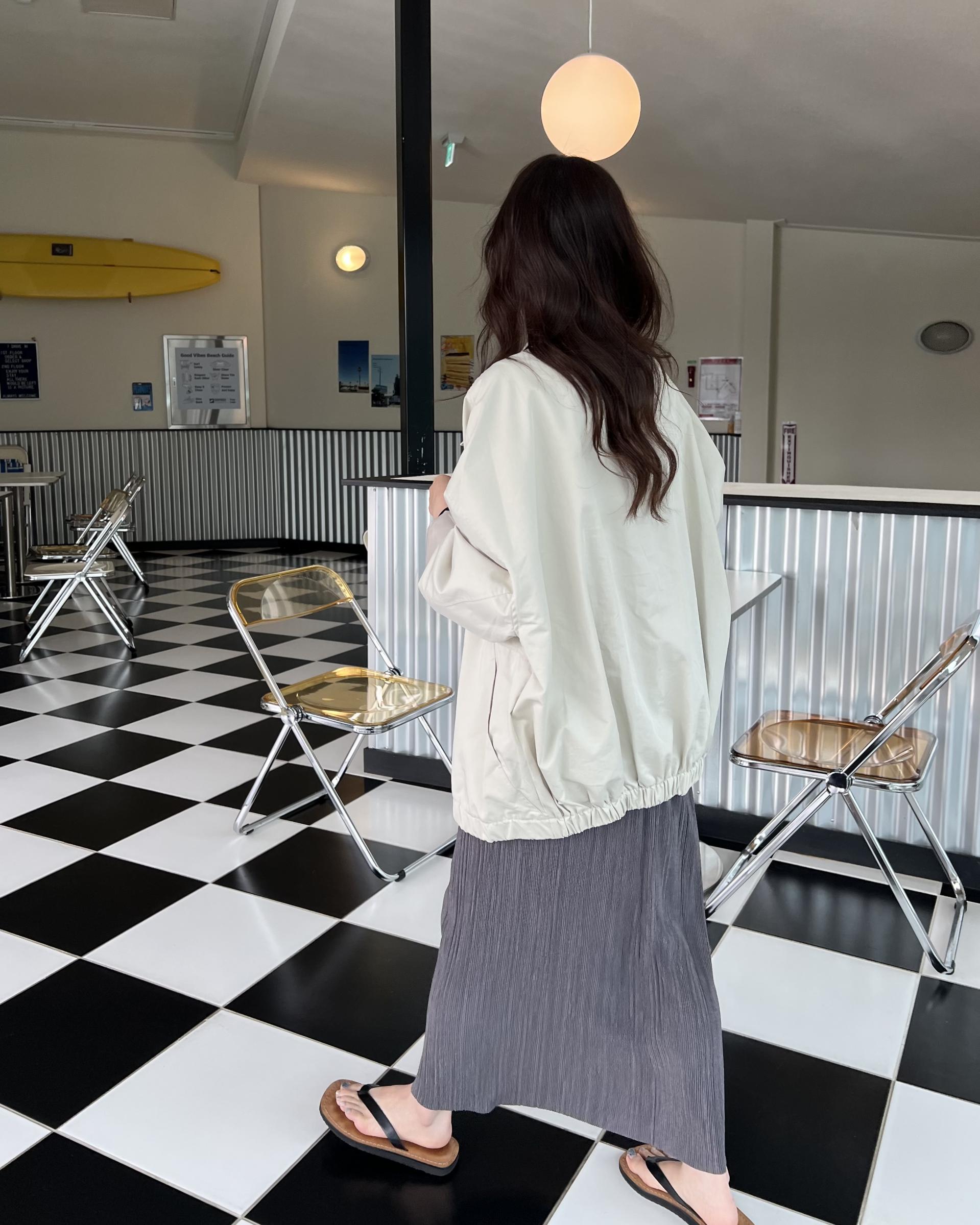 grocery half jumper (cream beige/navy)