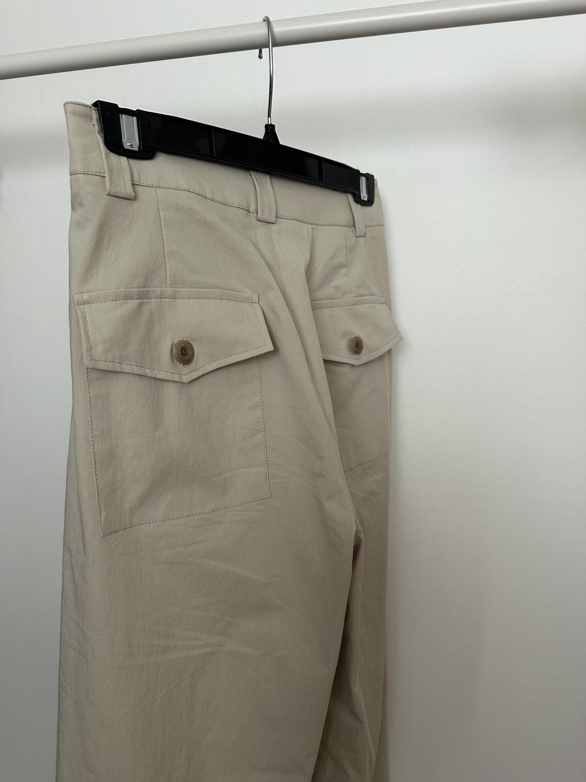 sand cotton pants (milk beige)
