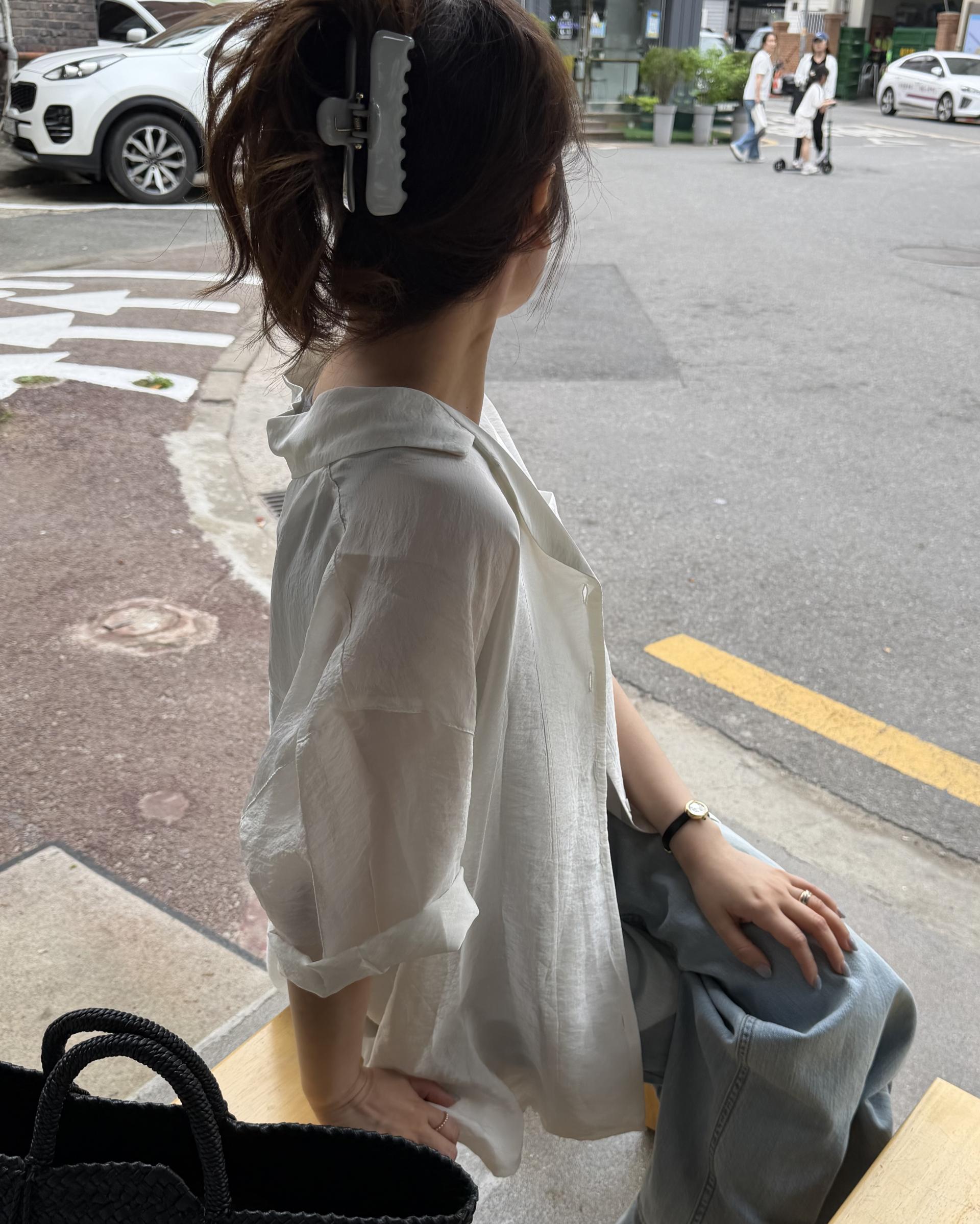 gloss half shirt (cream)