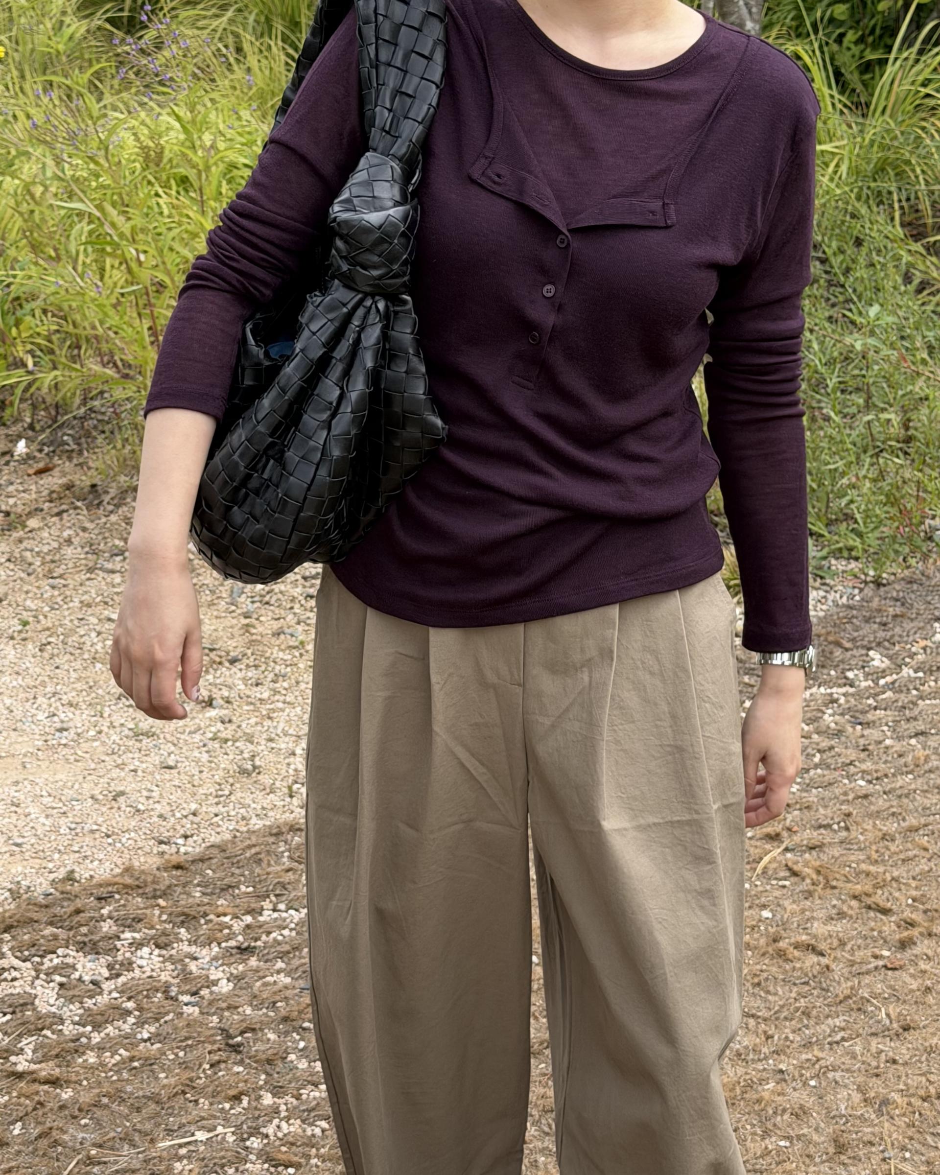 slim button layered top (purple/blue)