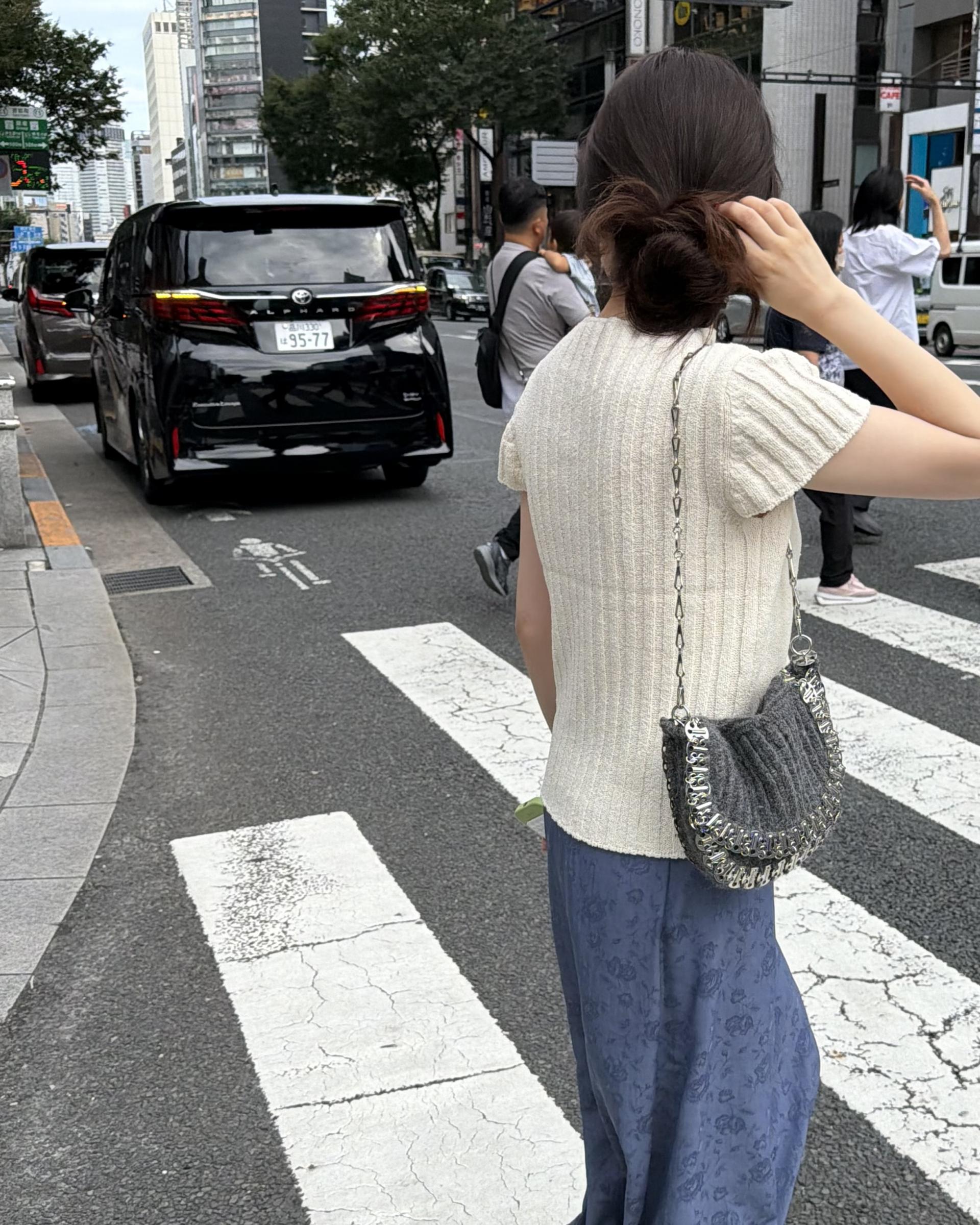 emma half knit (cream/pale grey/charcoal)