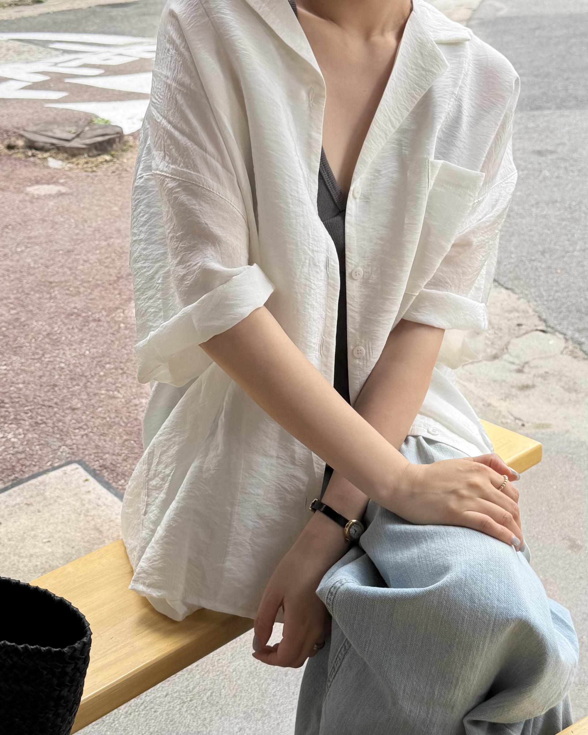 gloss half shirt (cream)