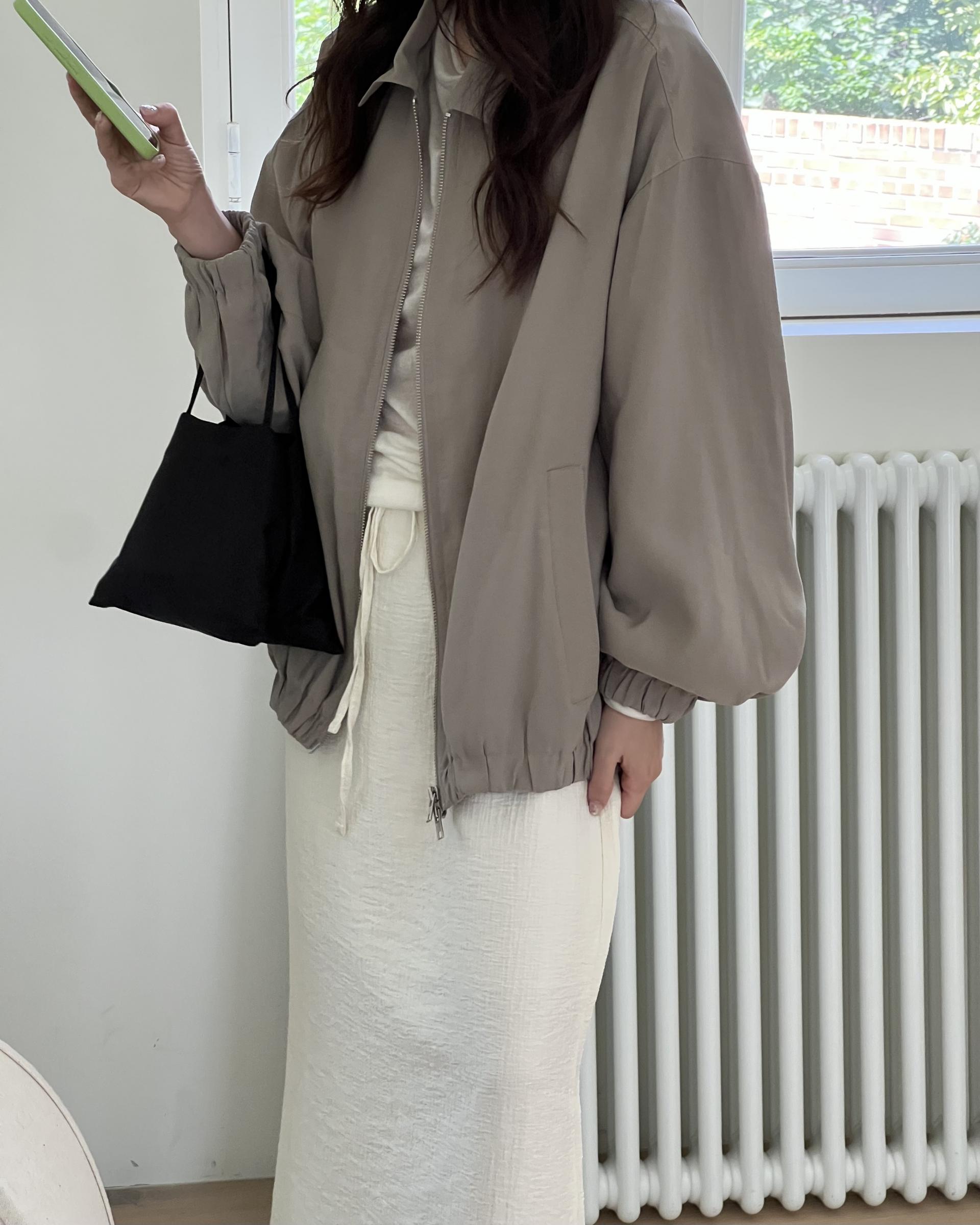 base wrinkle skirt (black/cream)