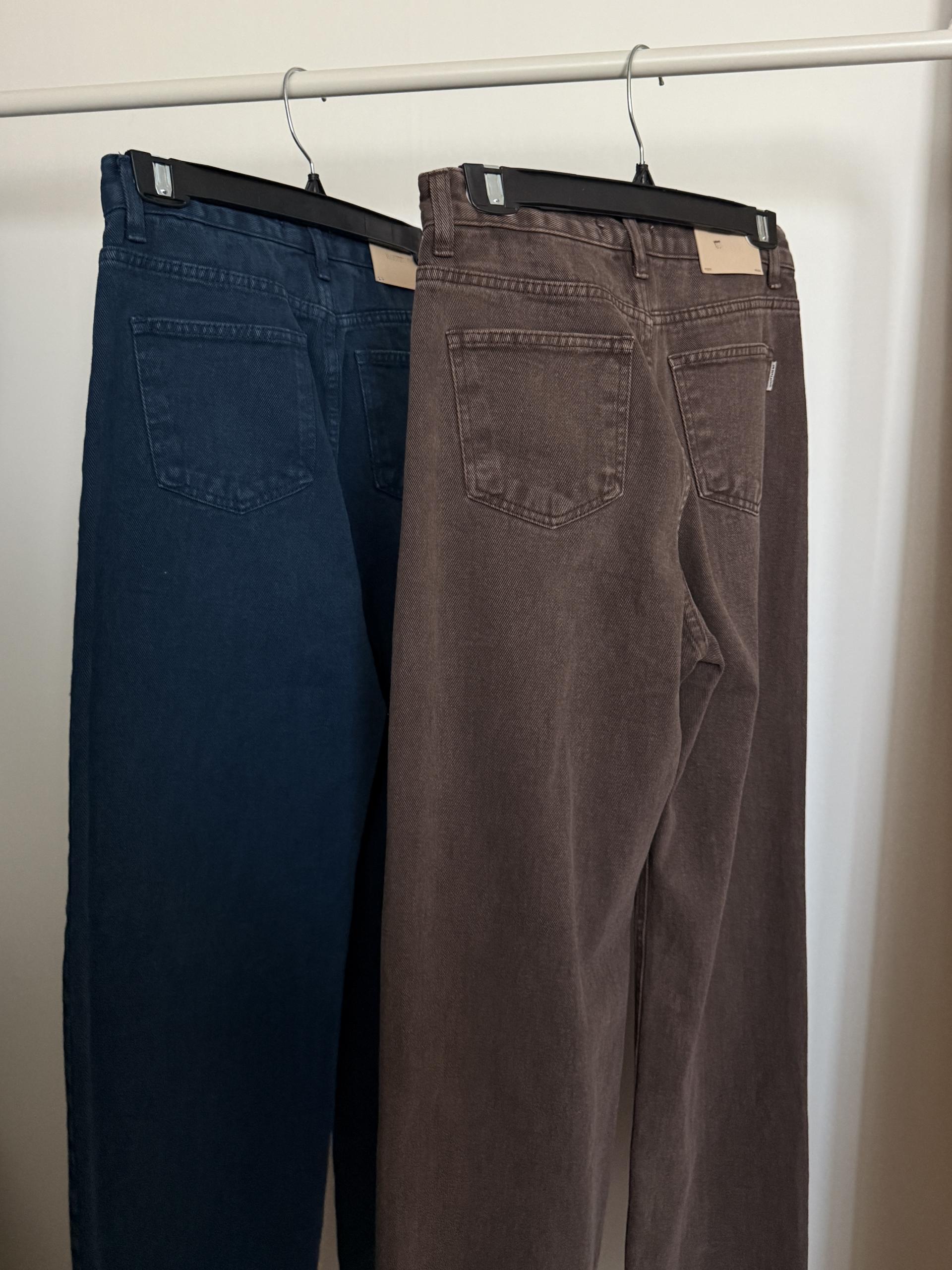 moon dying pants (brown/blue)