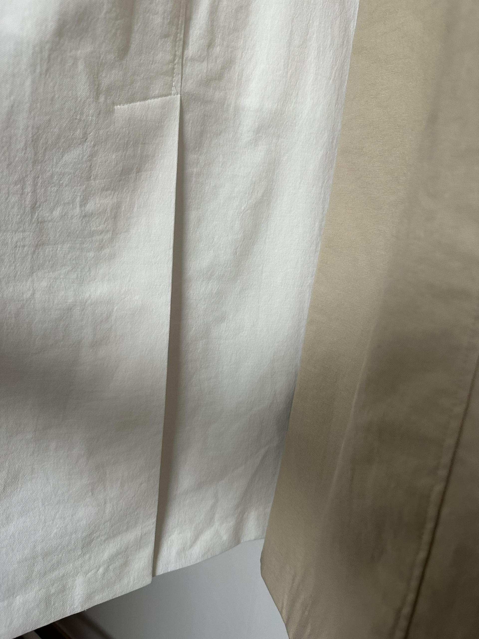 creme cotton skirt (beige/white)