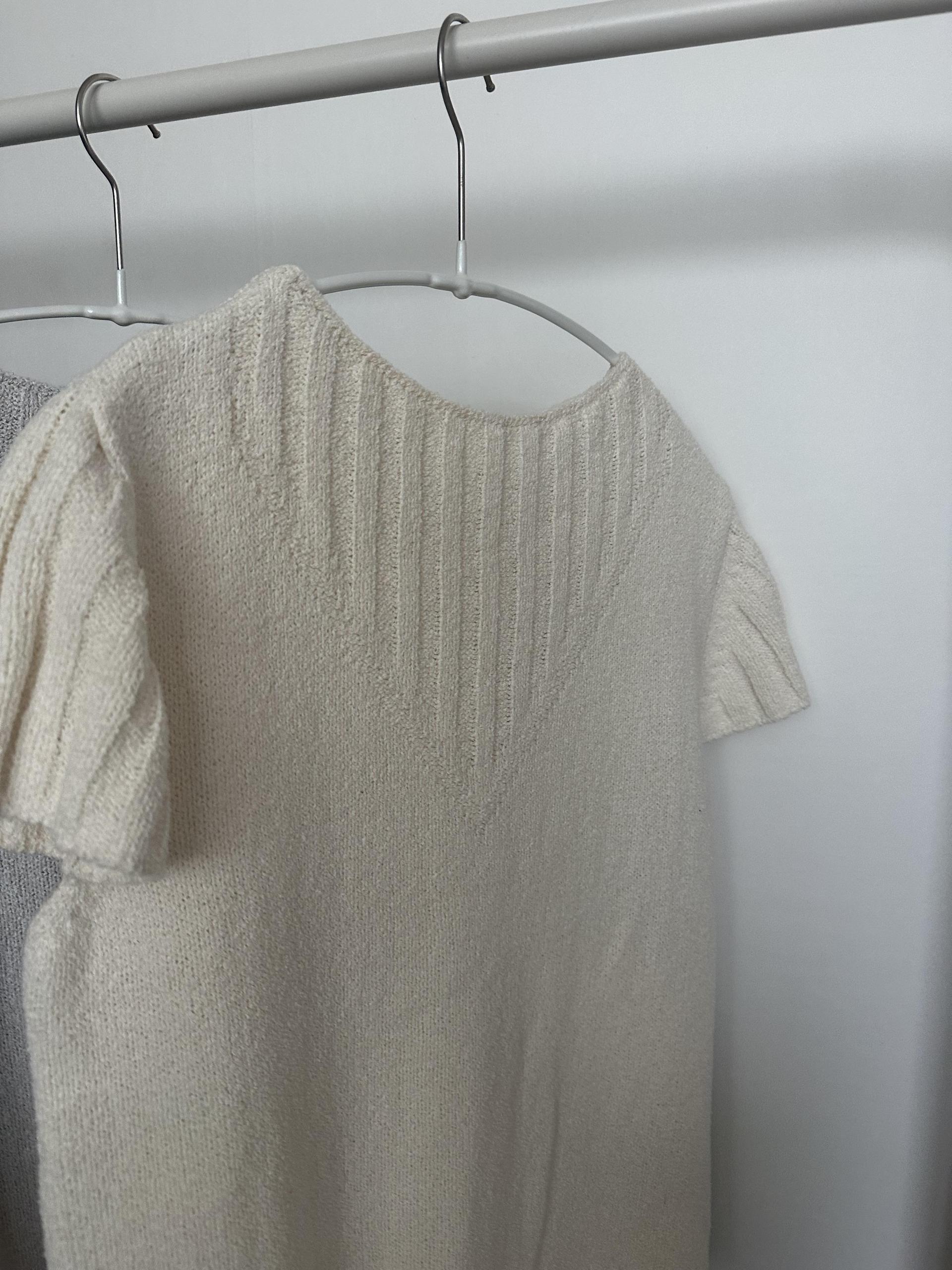 emma half knit (cream/pale grey/charcoal)