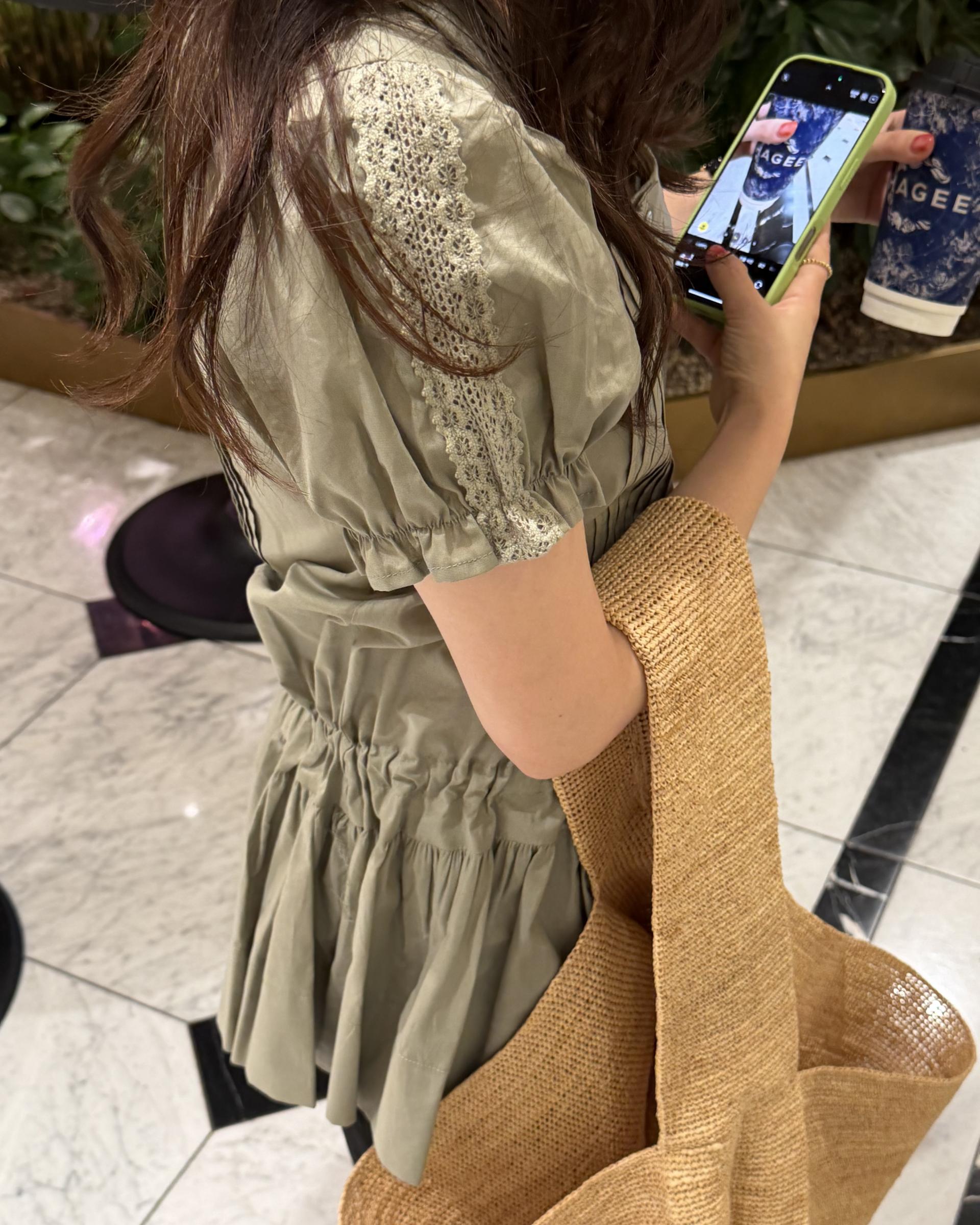 deborah pintuck dress (khaki/ivory/navy) 소재추가