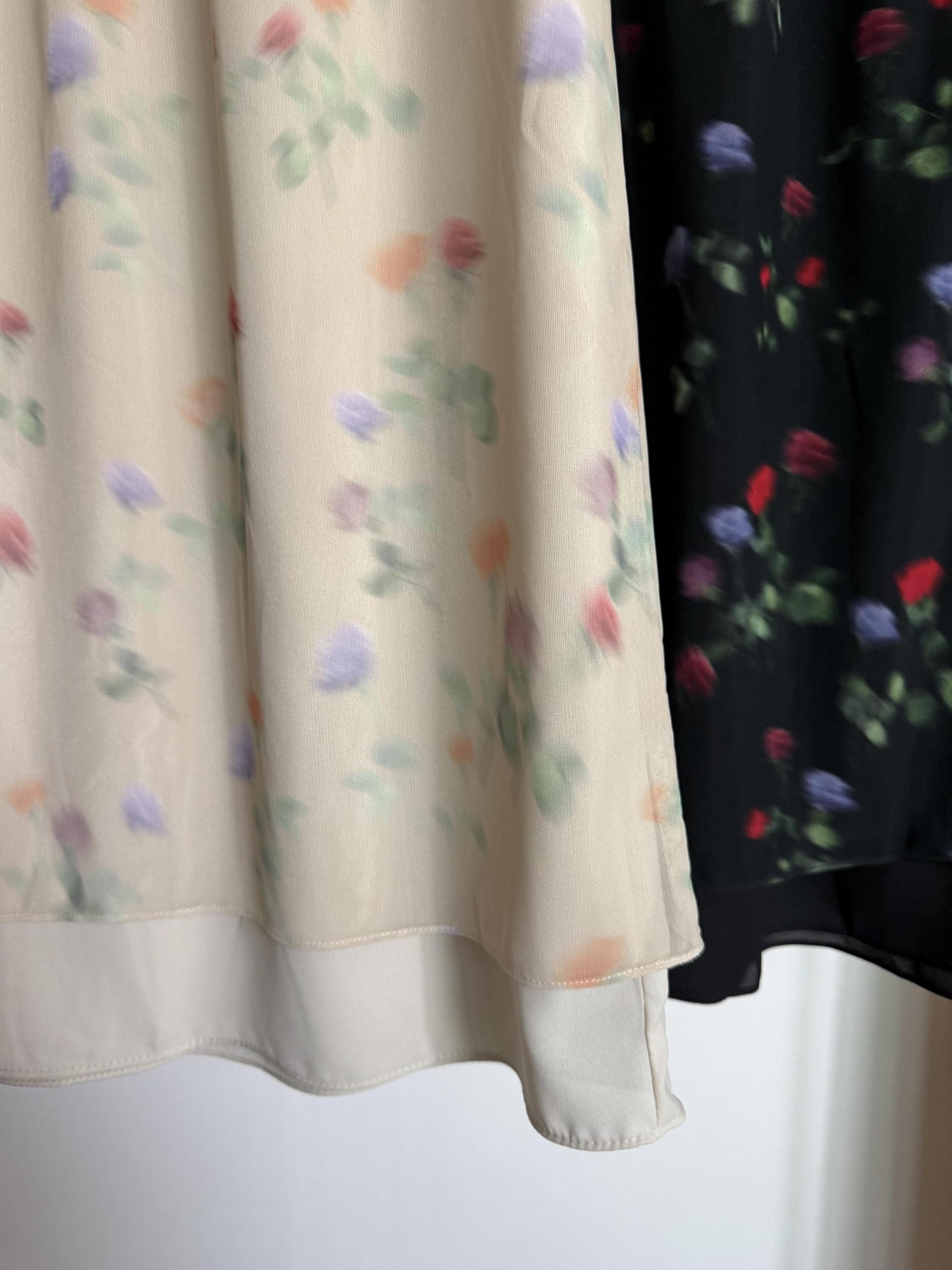 bong bong skirt (beige/black)
