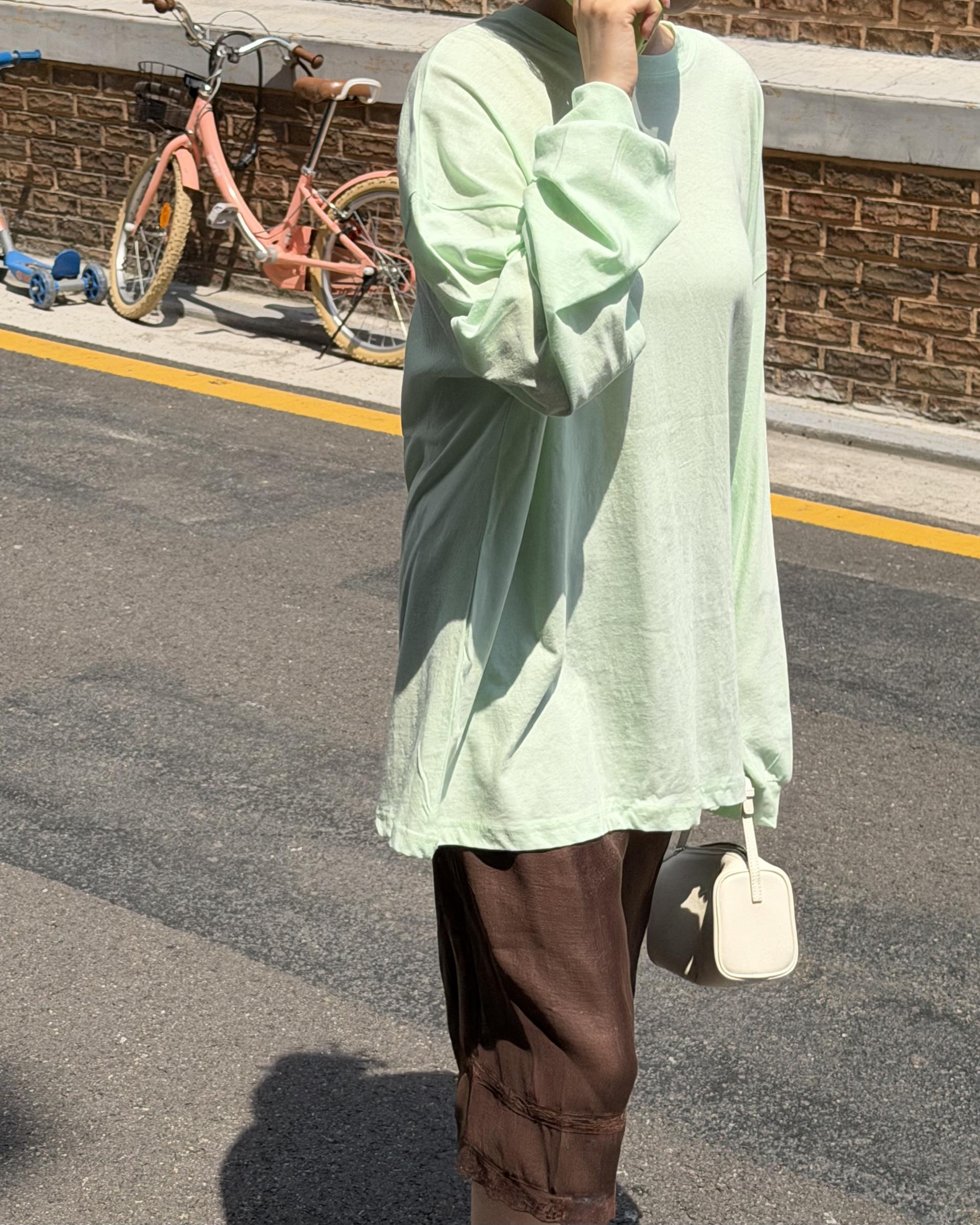 silk lace skirt (mint/brown)