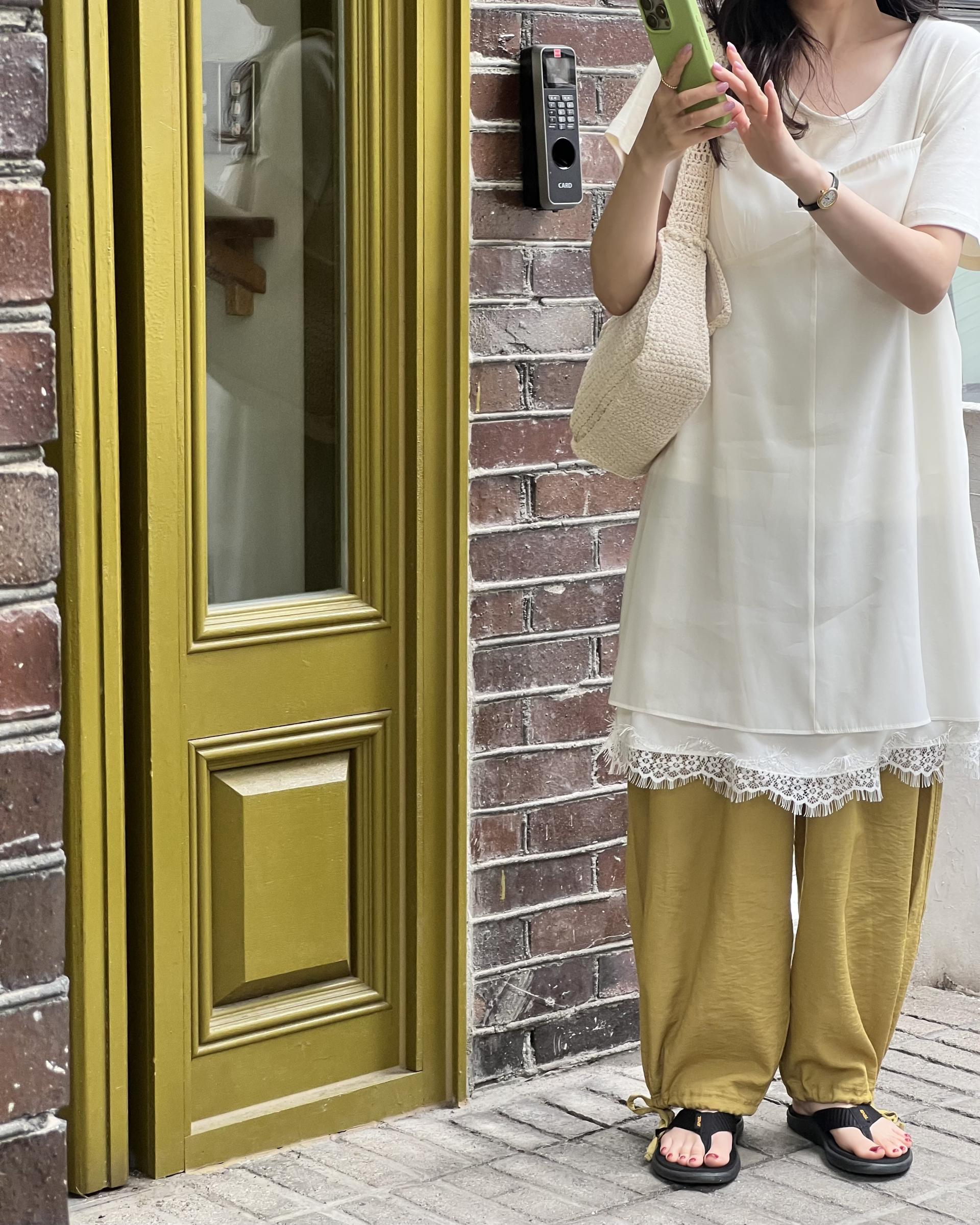 boat linen pants (purple/green)