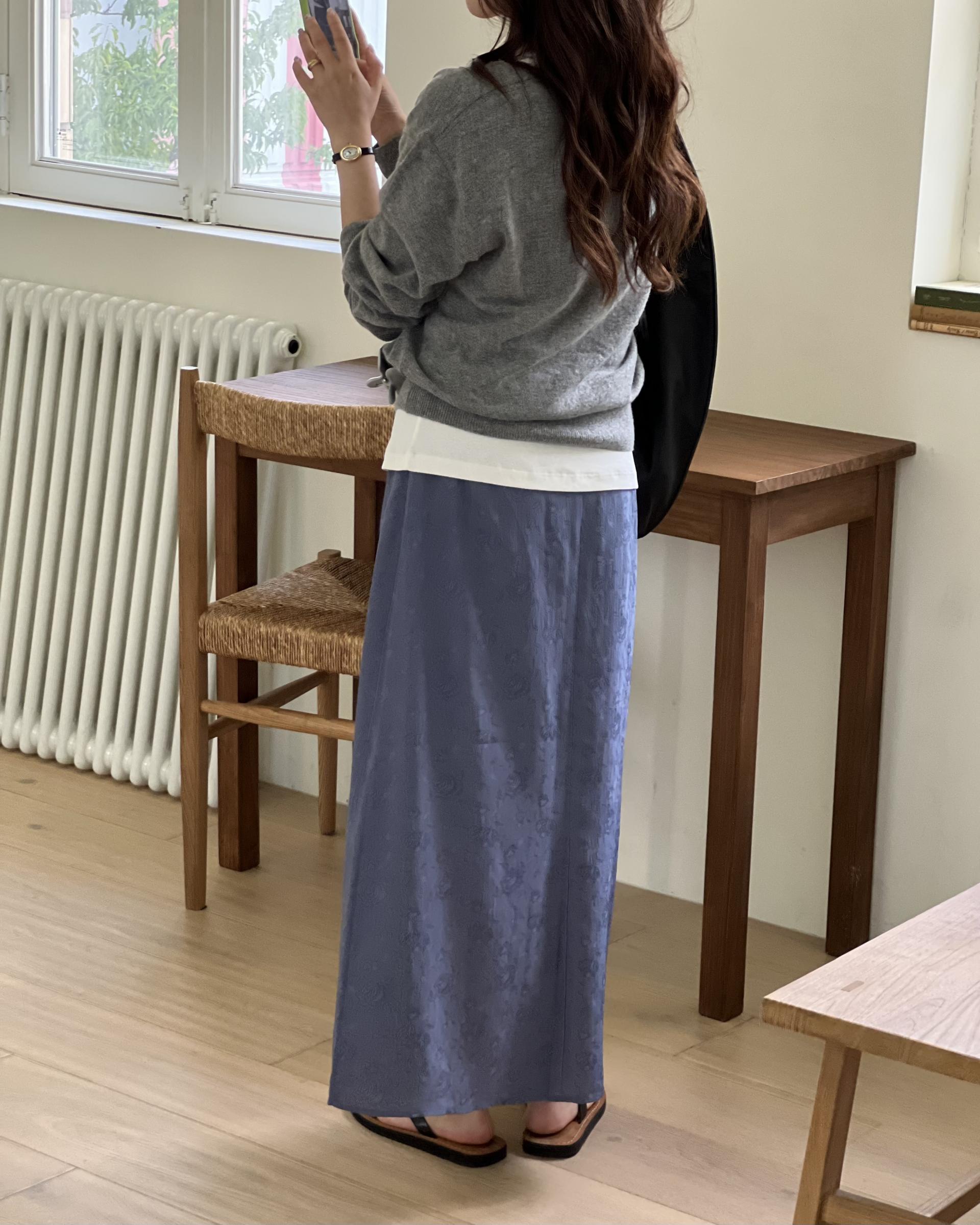 till deep v-neck knit (grey)