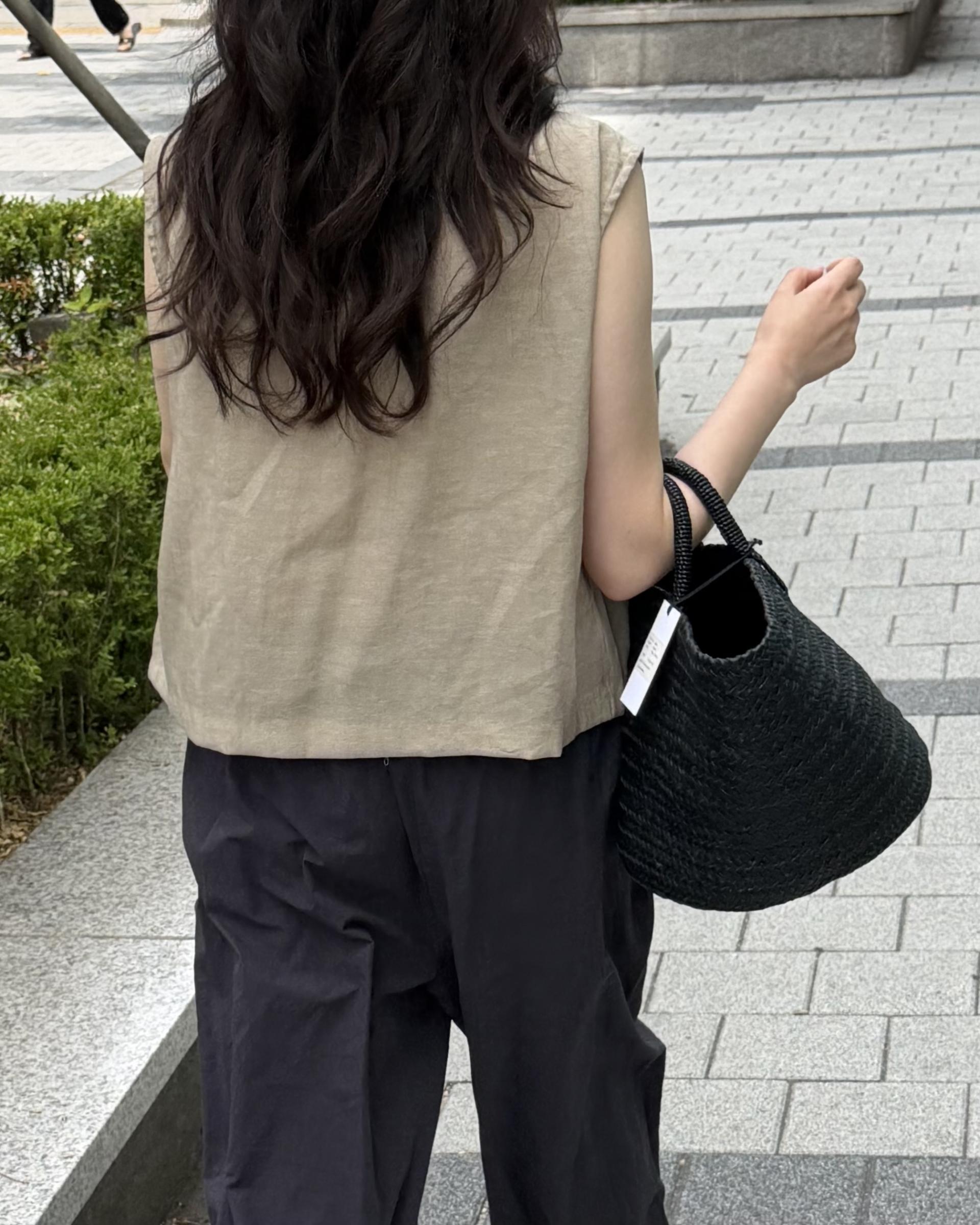 moris blouse (brown/cream)