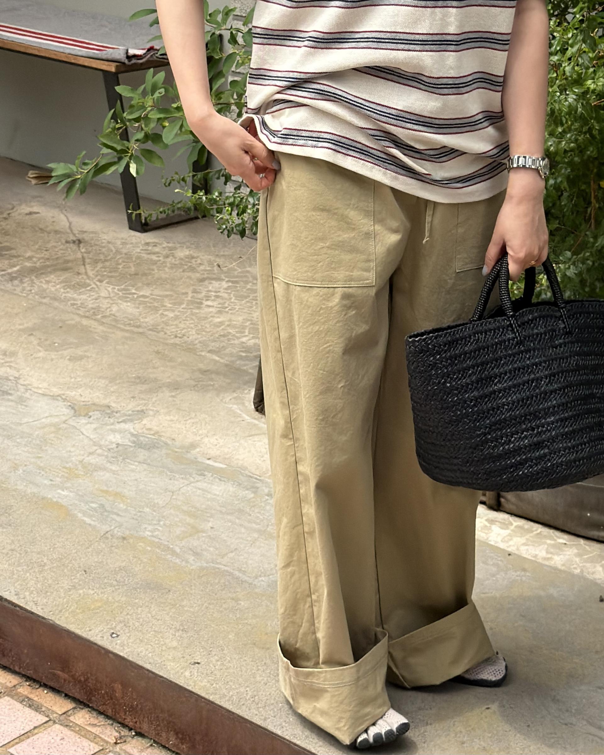 liberty stripe top (cream/orange)