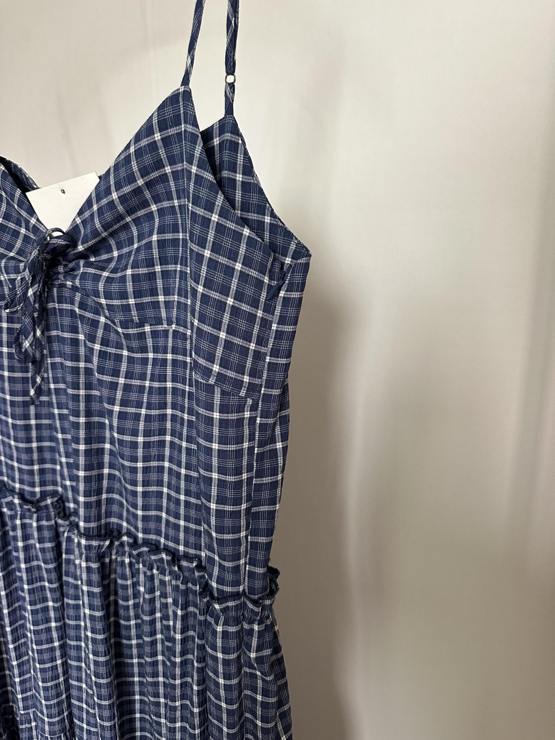 kate check dress (black/blue)