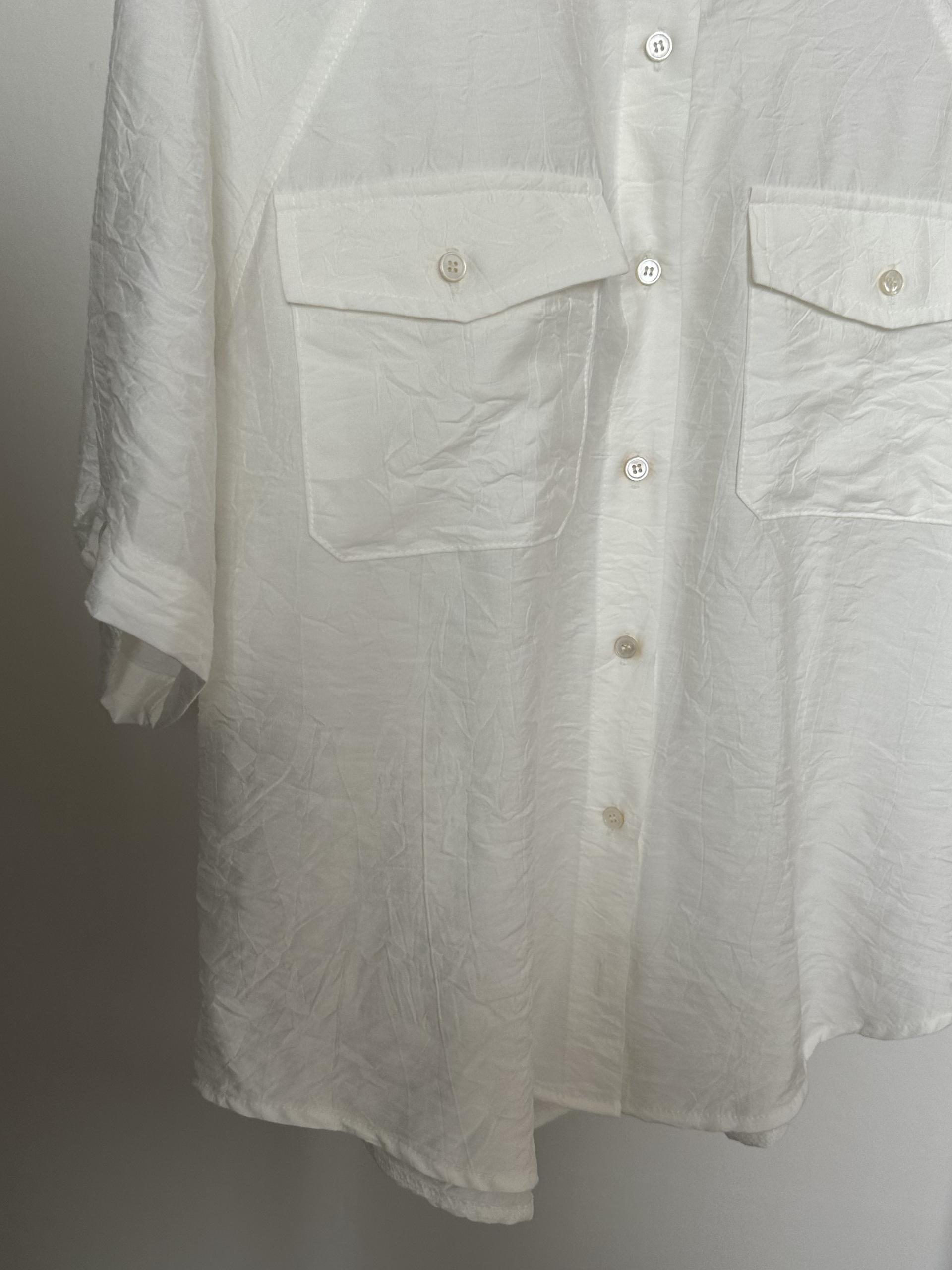 shell half shirt (cream/charcoal)