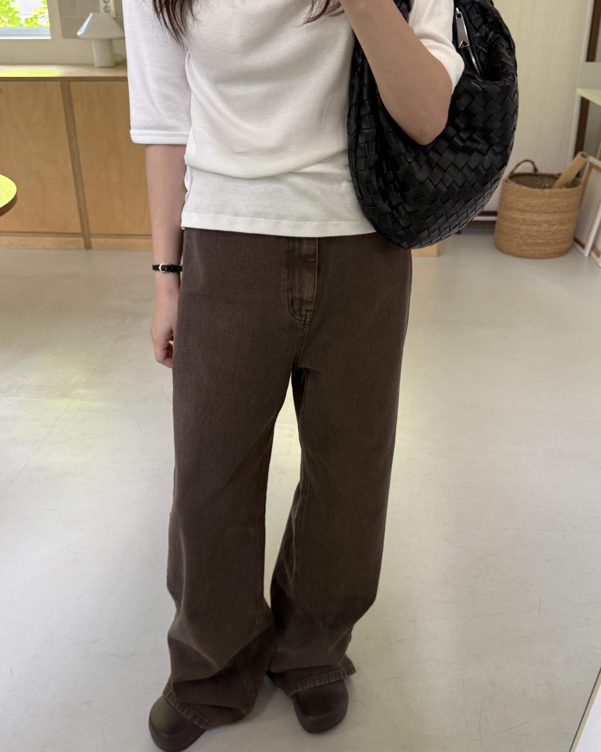 moon dying pants (brown/blue)