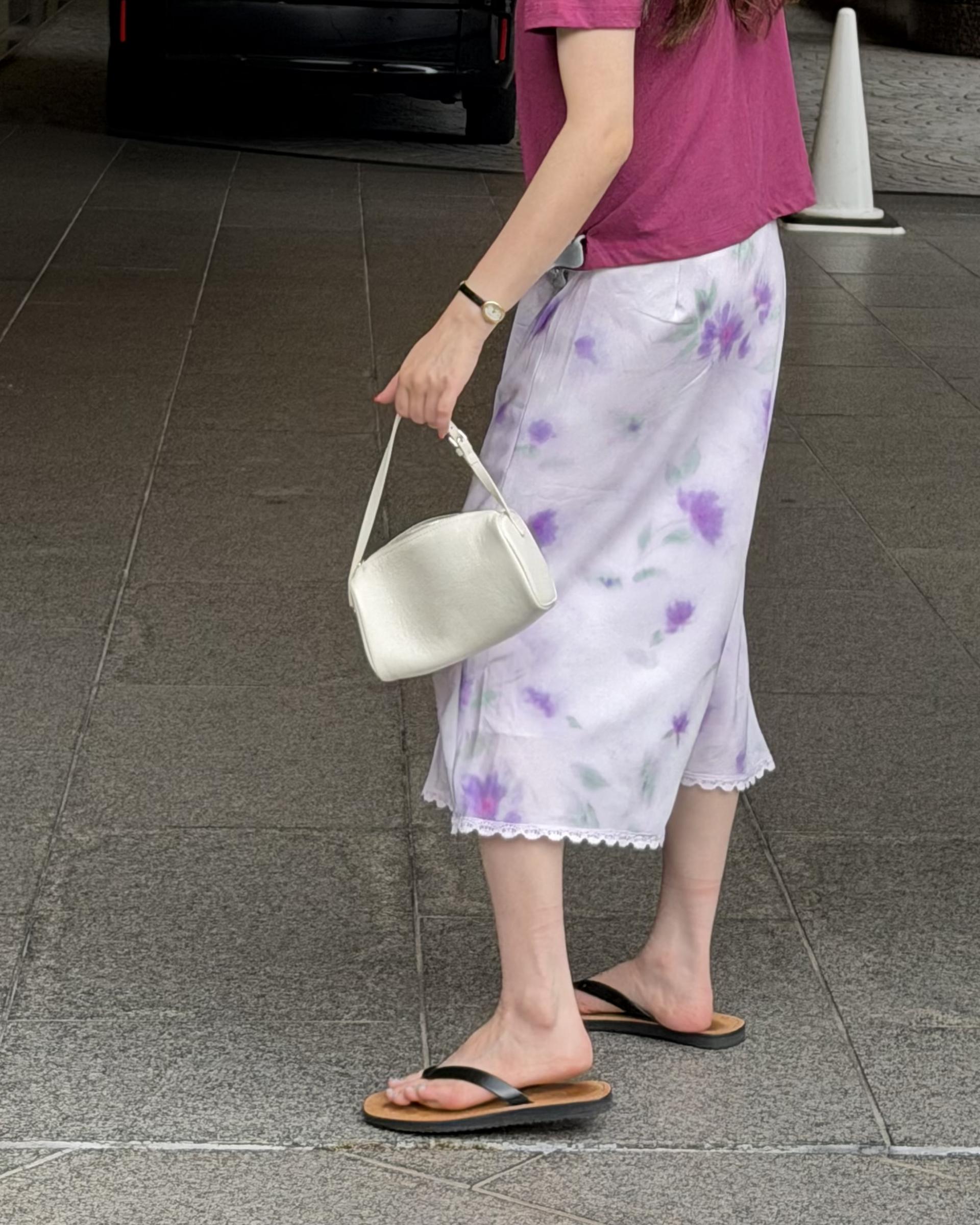 palette lace skirt (grey/purple)