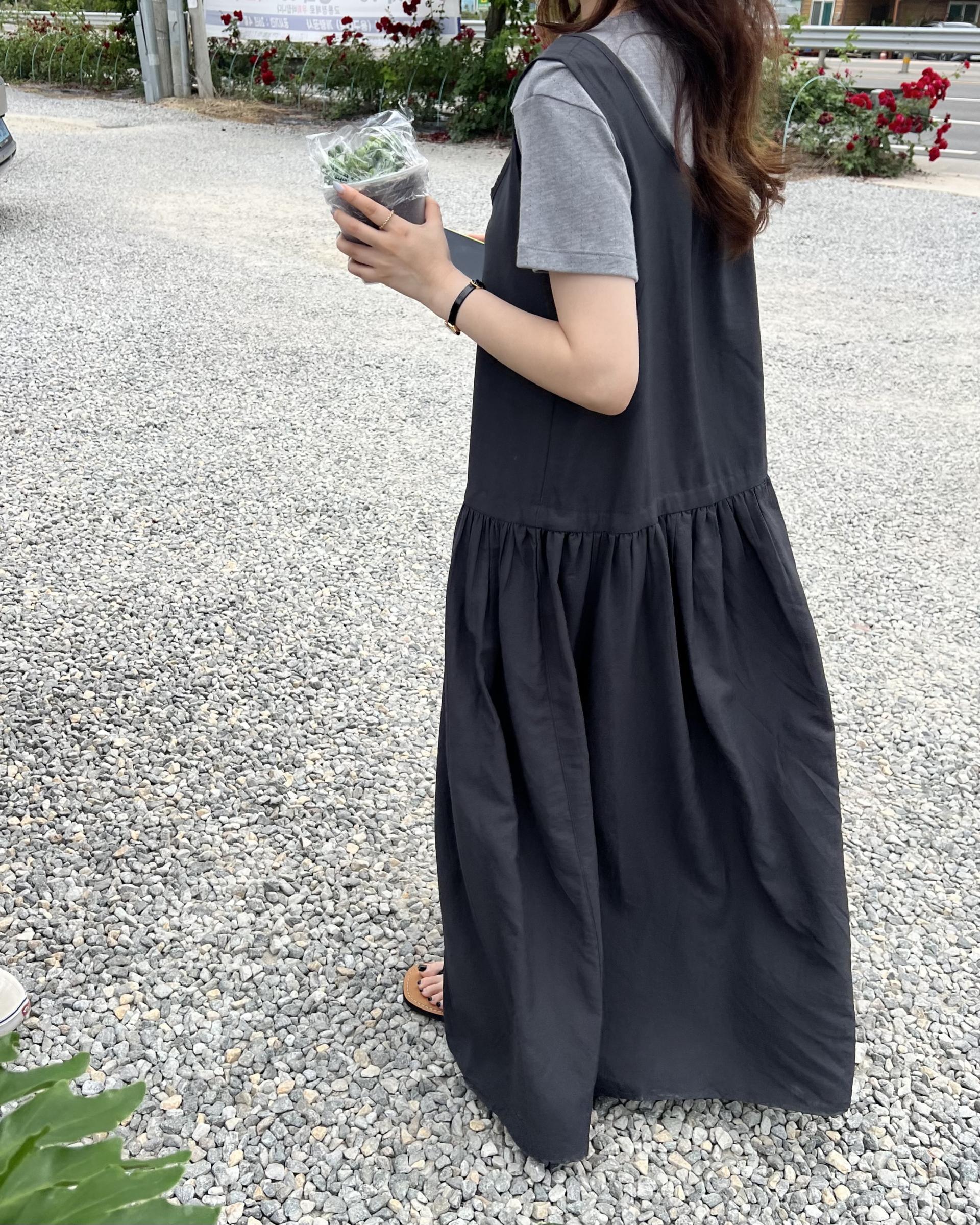 oatmeal dress (charcoal/cream)