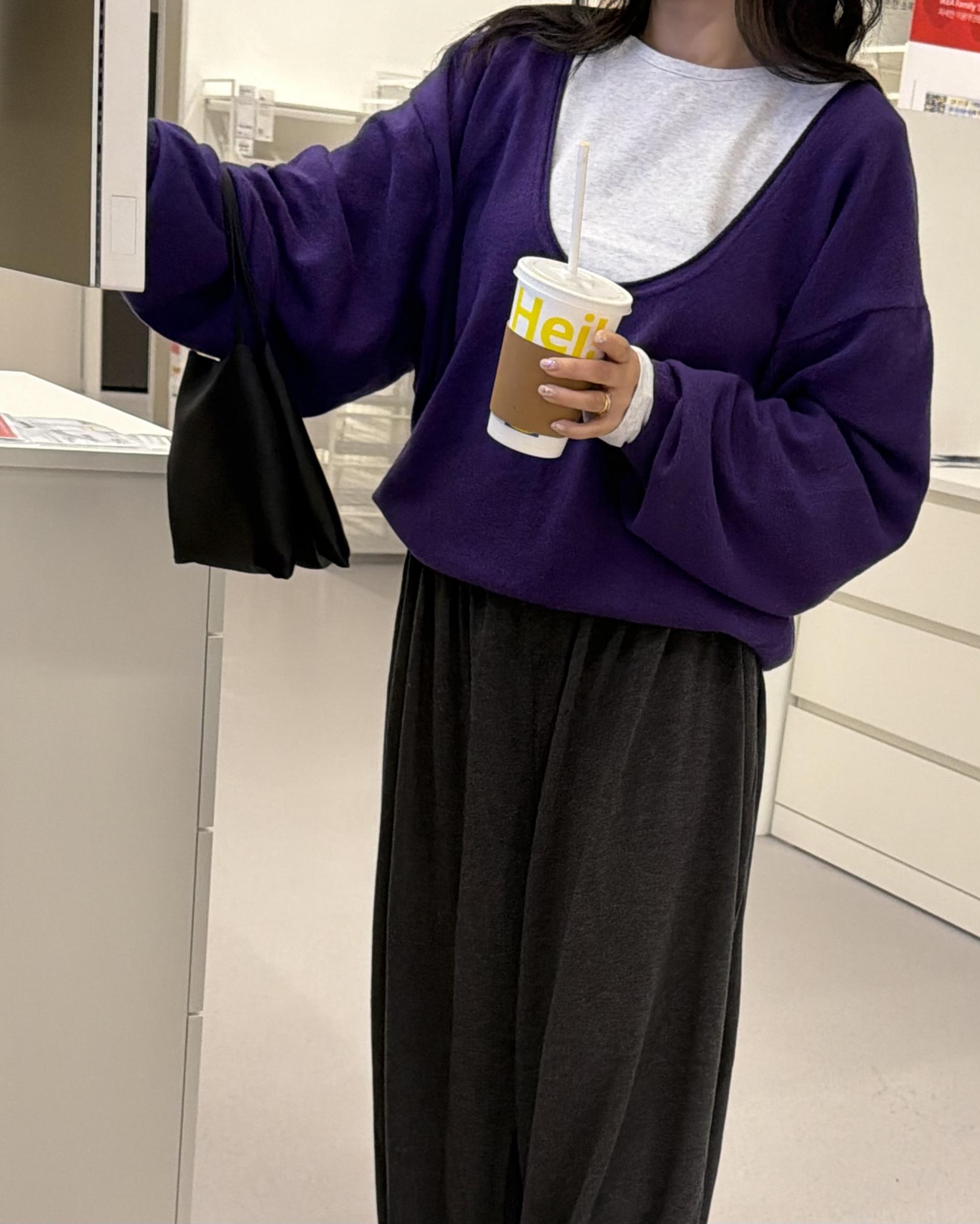 savanna harem pants (purple/charcoal/grey)