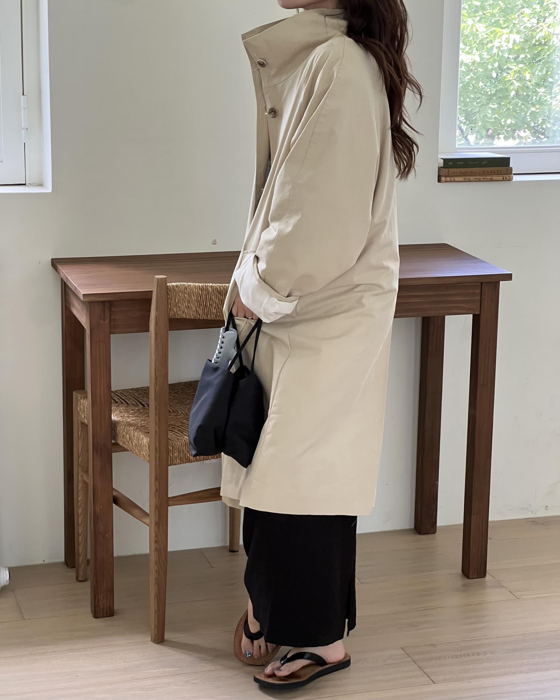 base wrinkle skirt (black/cream)