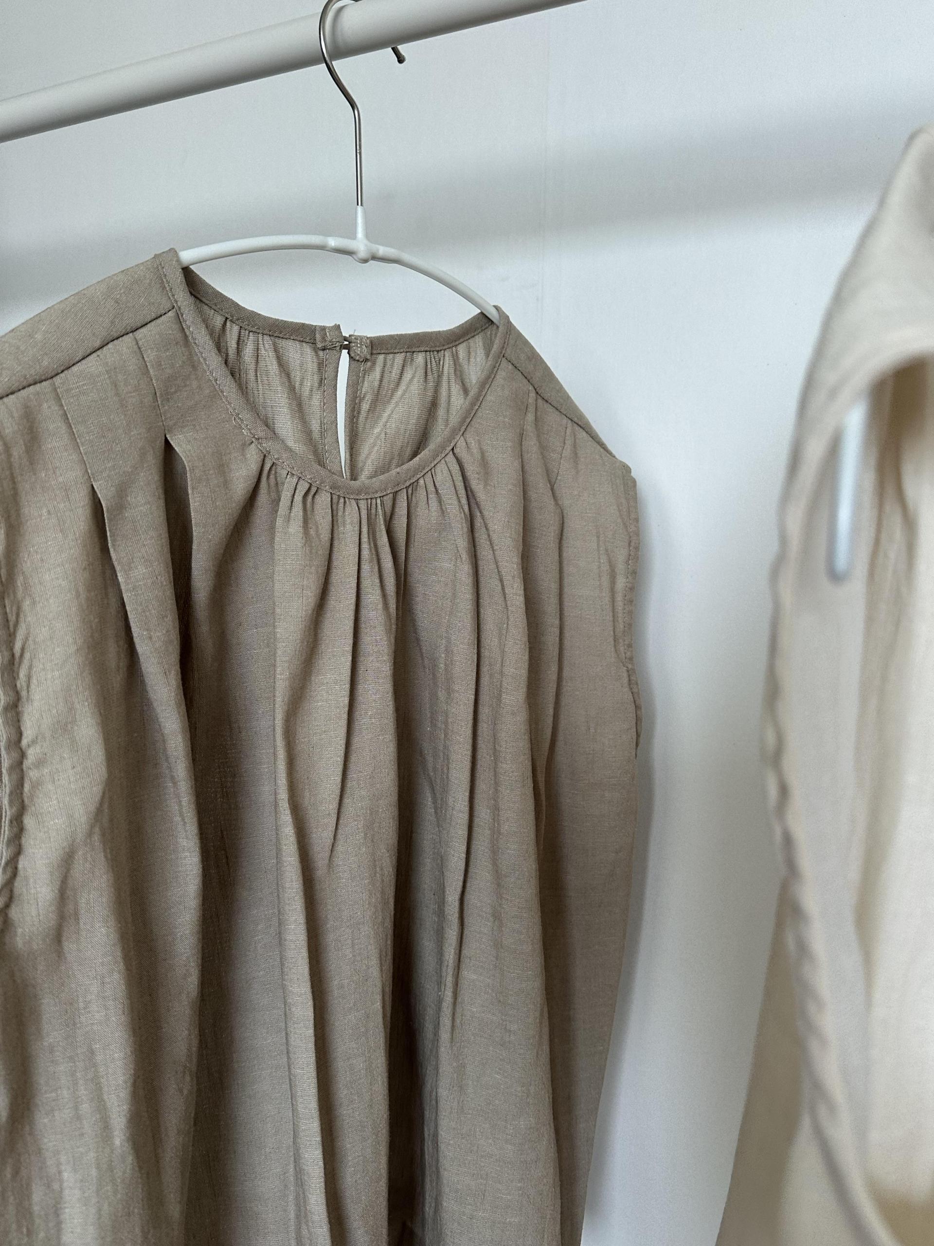 moris blouse (beige/brown)