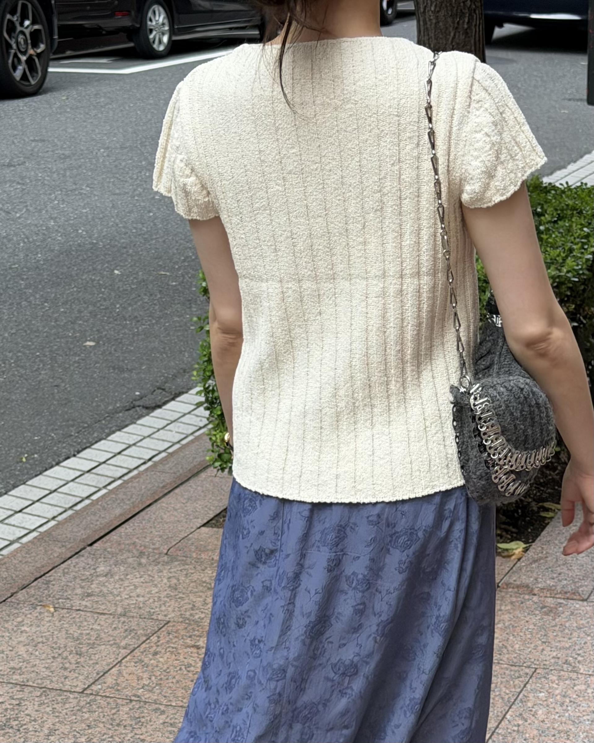 emma half knit (cream/pale grey/charcoal)