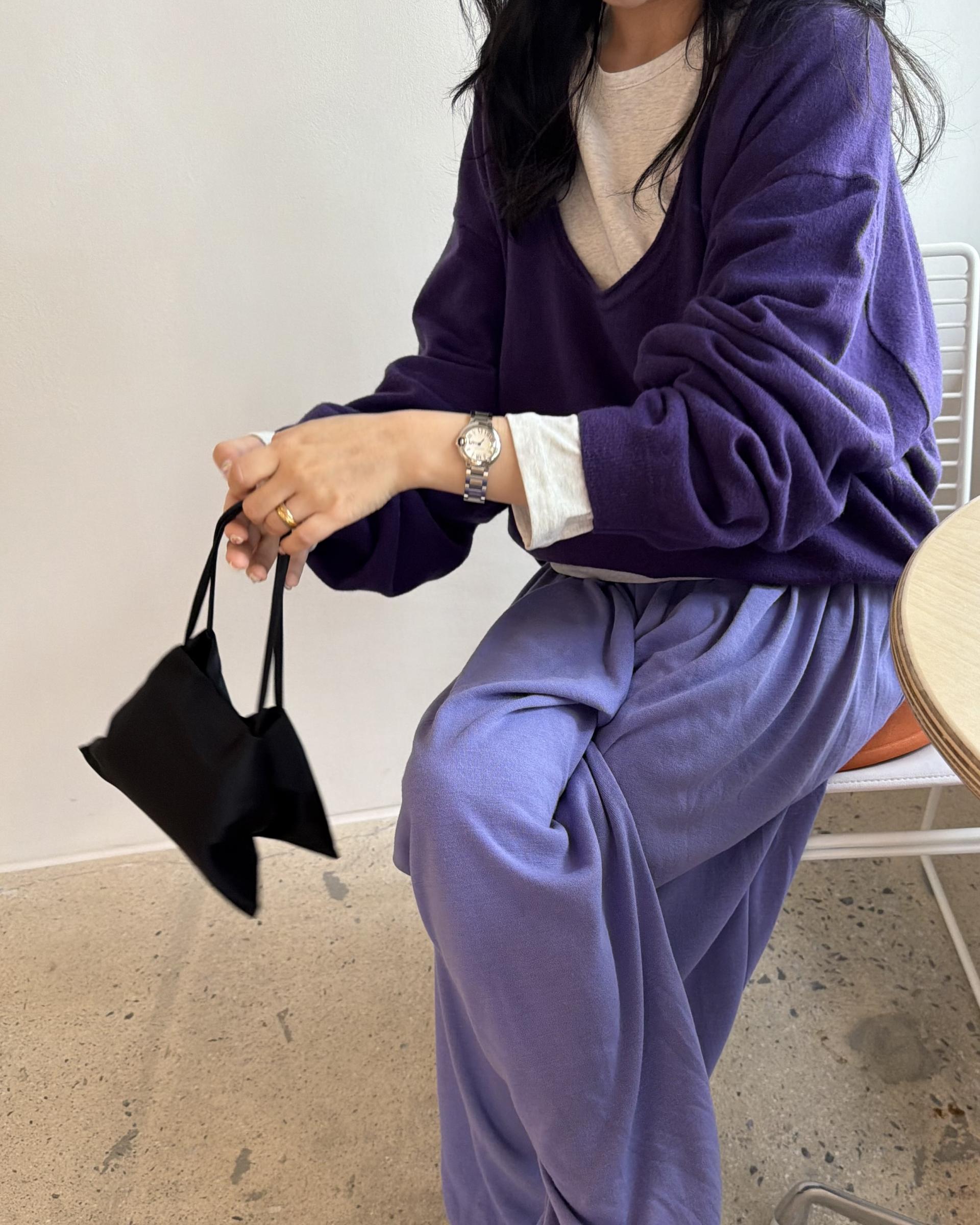 savanna harem pants (purple/charcoal/grey)