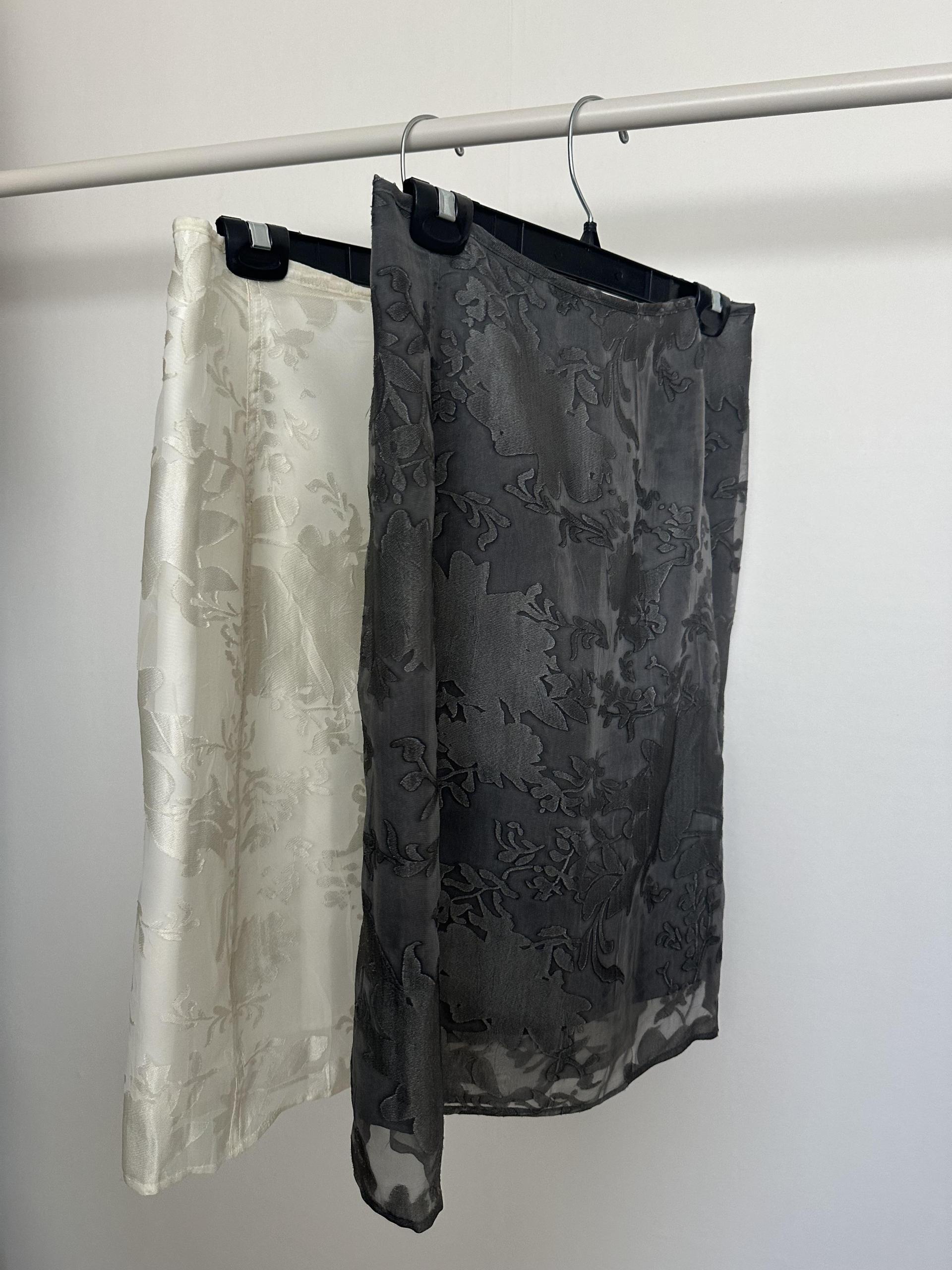 gloria midi skirt (charcoal/cream)