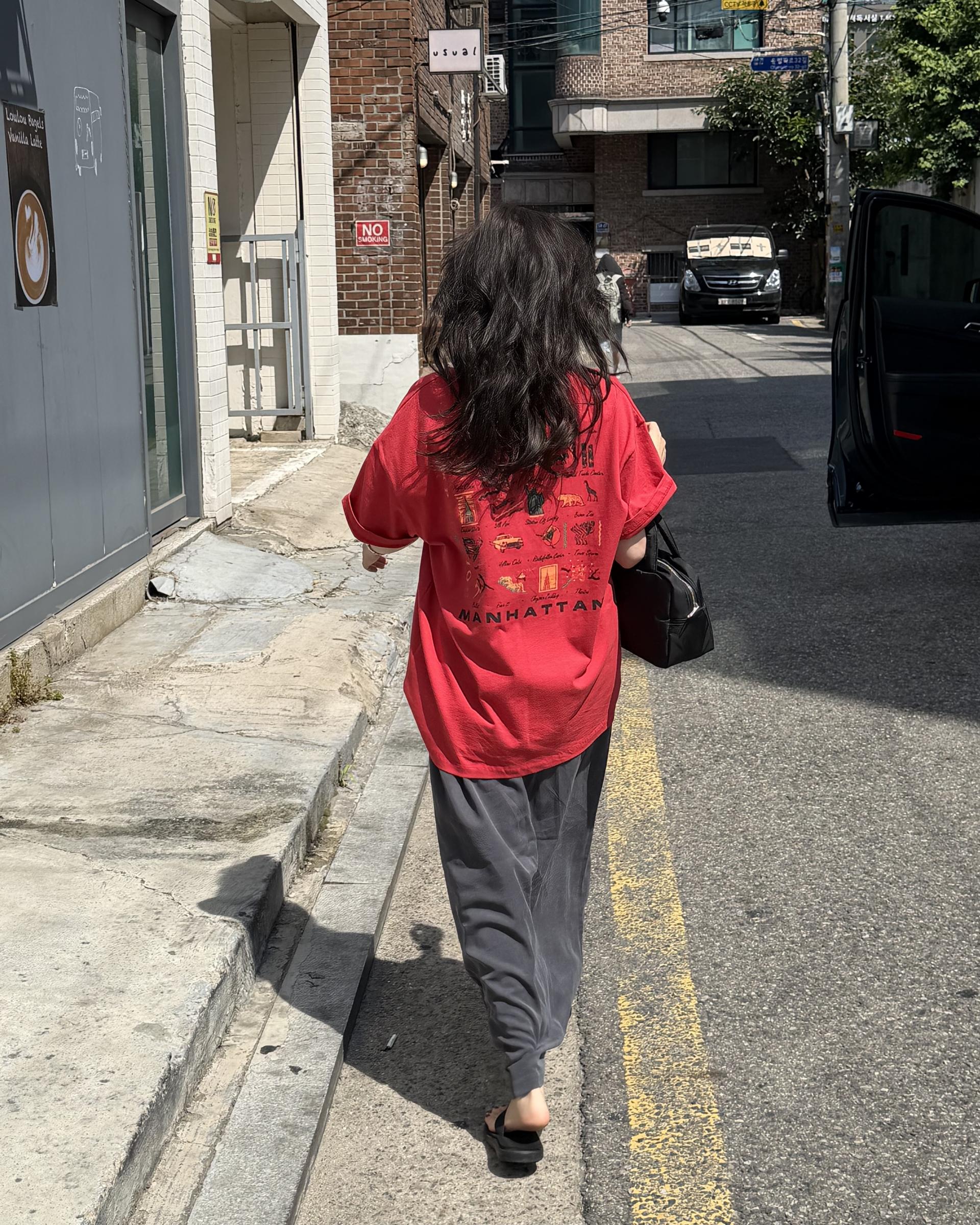 manhattan top (red/charcoal)