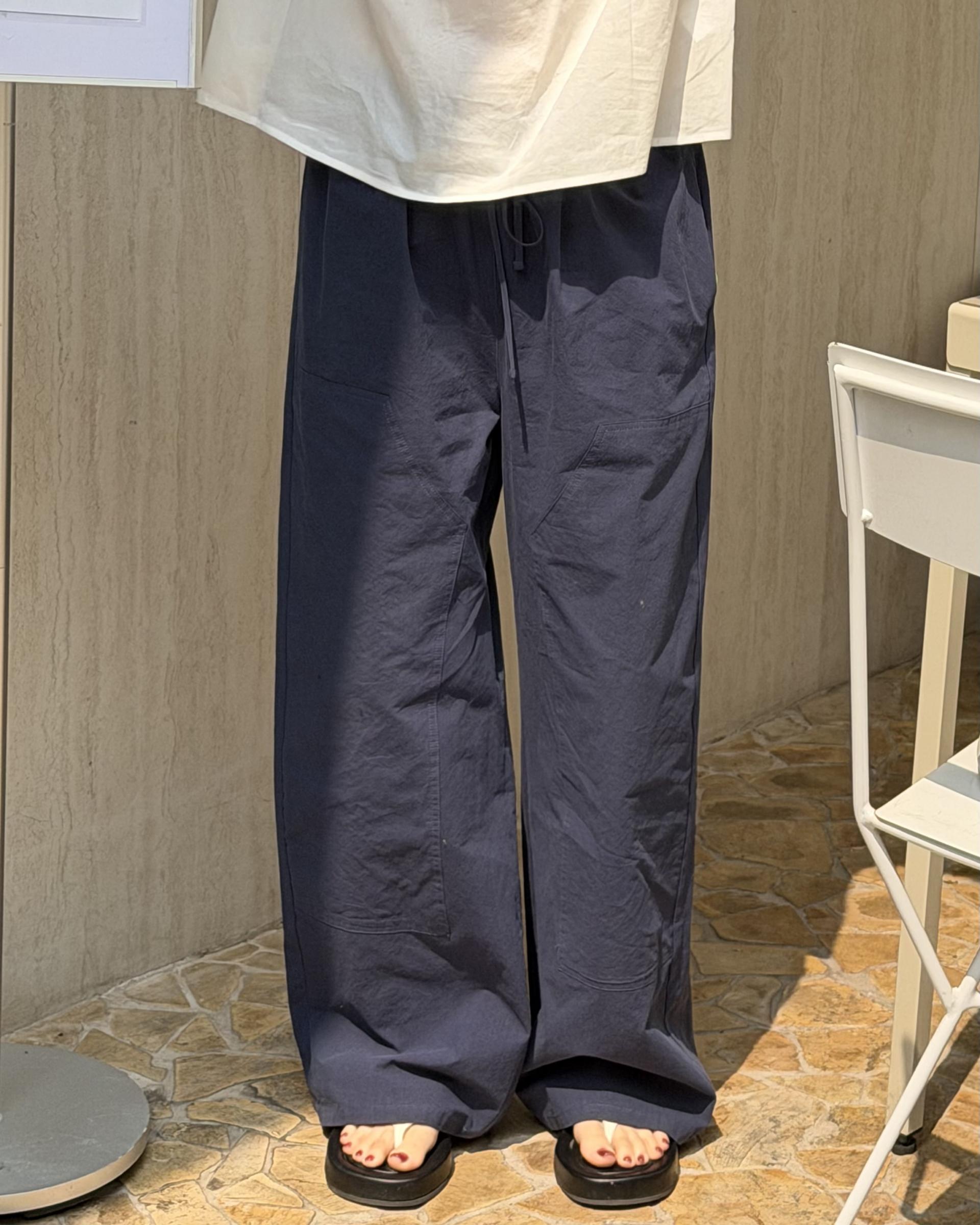 rusk cotton pants (charcoal/navy)