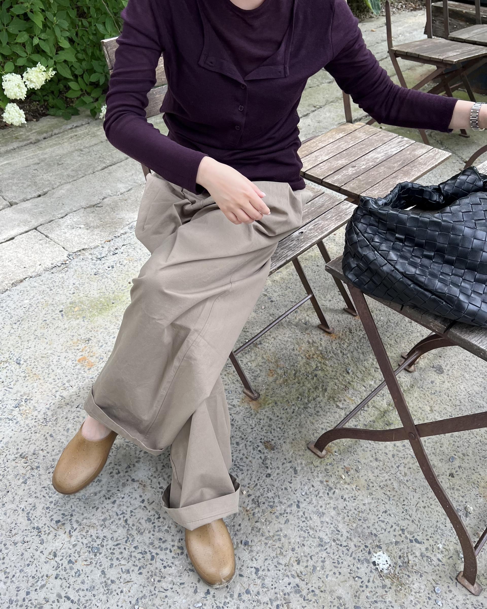 slim button layered top (purple/blue)