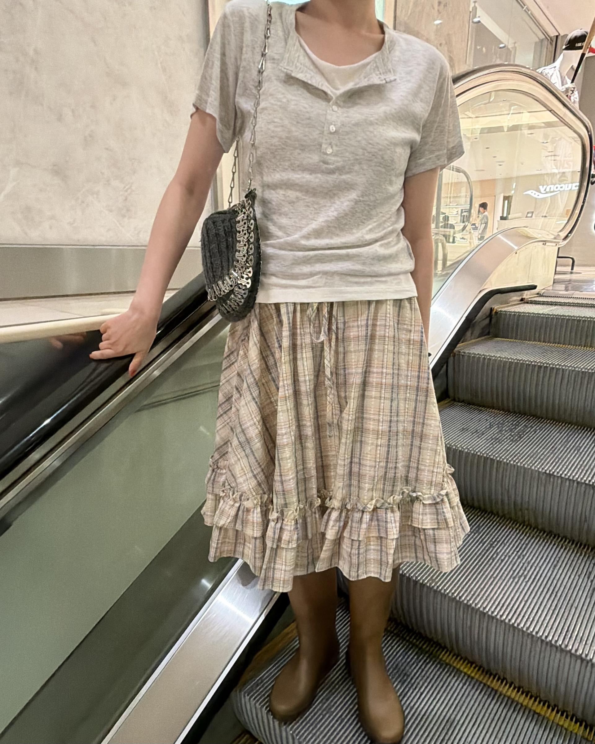 linen sleeveless (pink/ivory)
