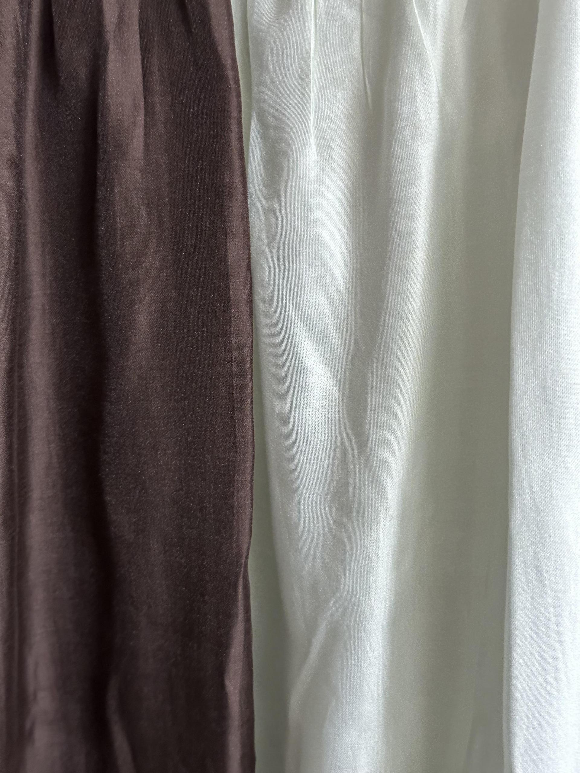 silk lace skirt (mint/brown)