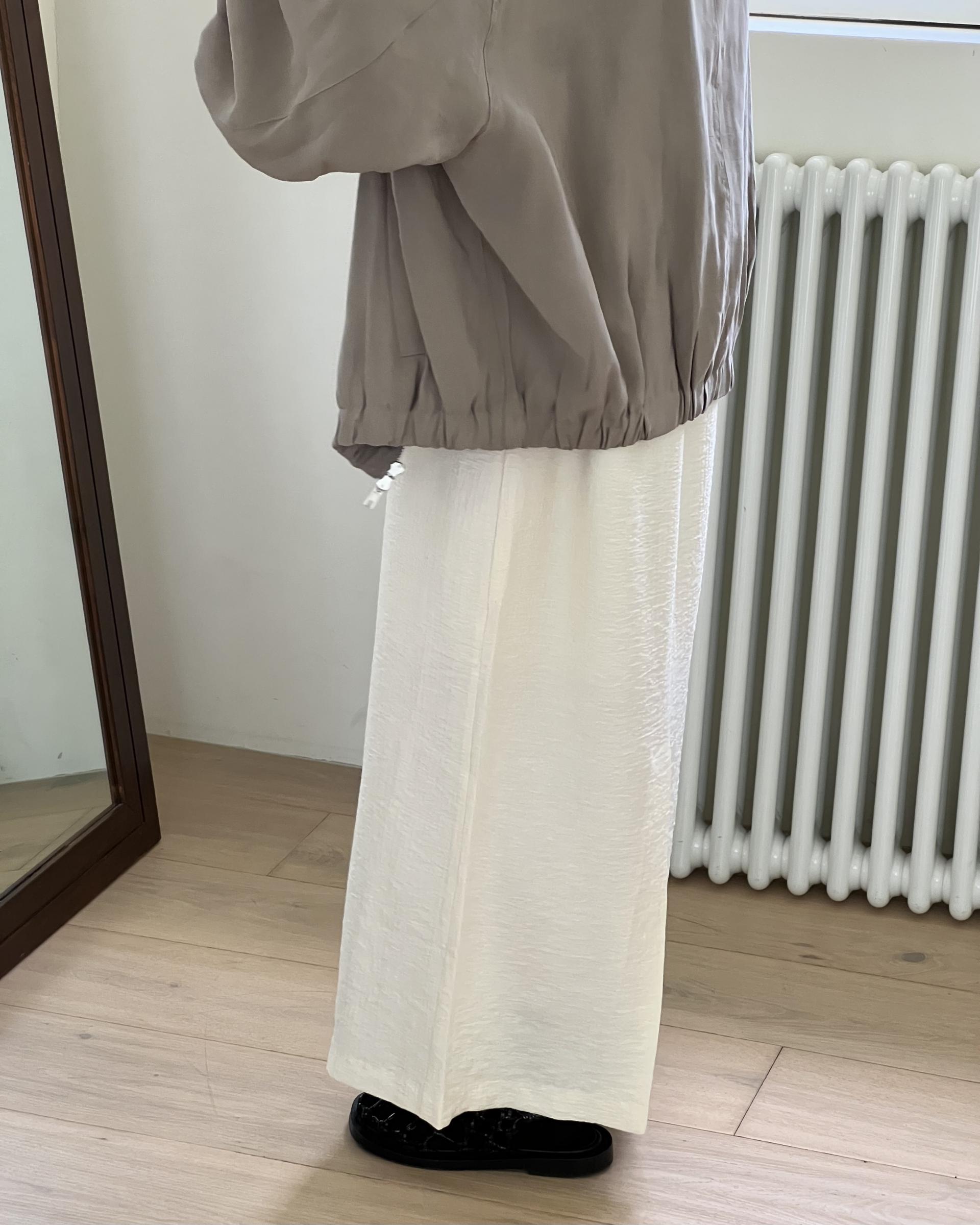 base wrinkle skirt (black/cream)