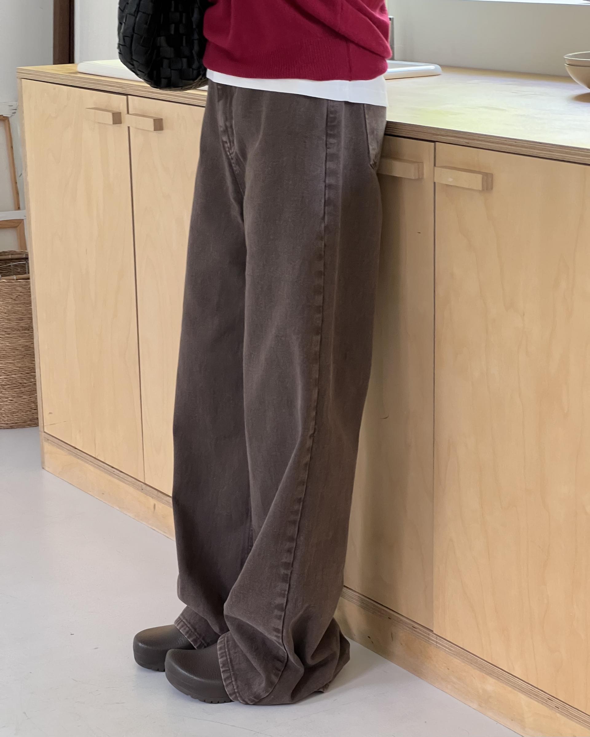 moon dying pants (brown/blue)