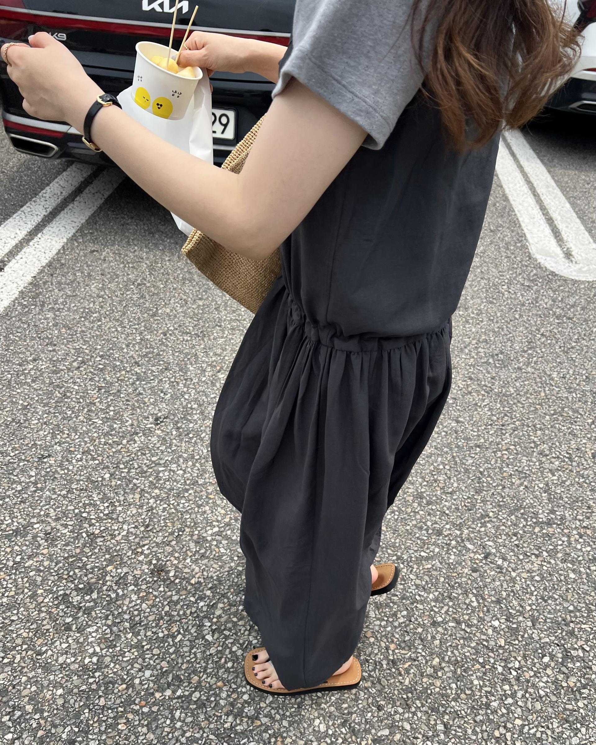 oatmeal dress (charcoal/cream)